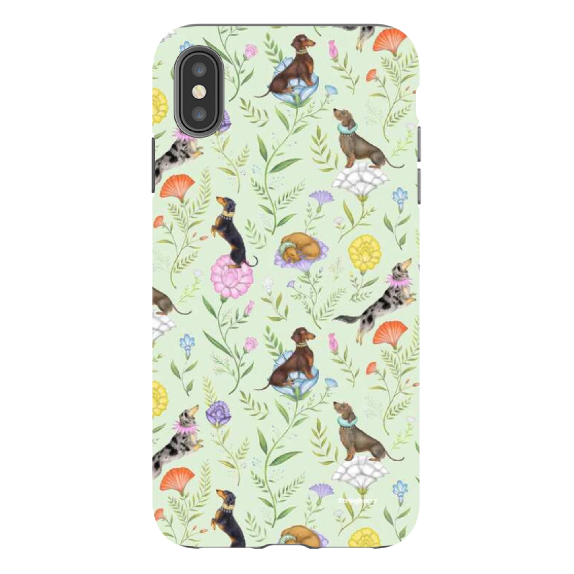iPhone Tough Case - Doxy Day Afternoon Pistachio By Catherine Rowe
