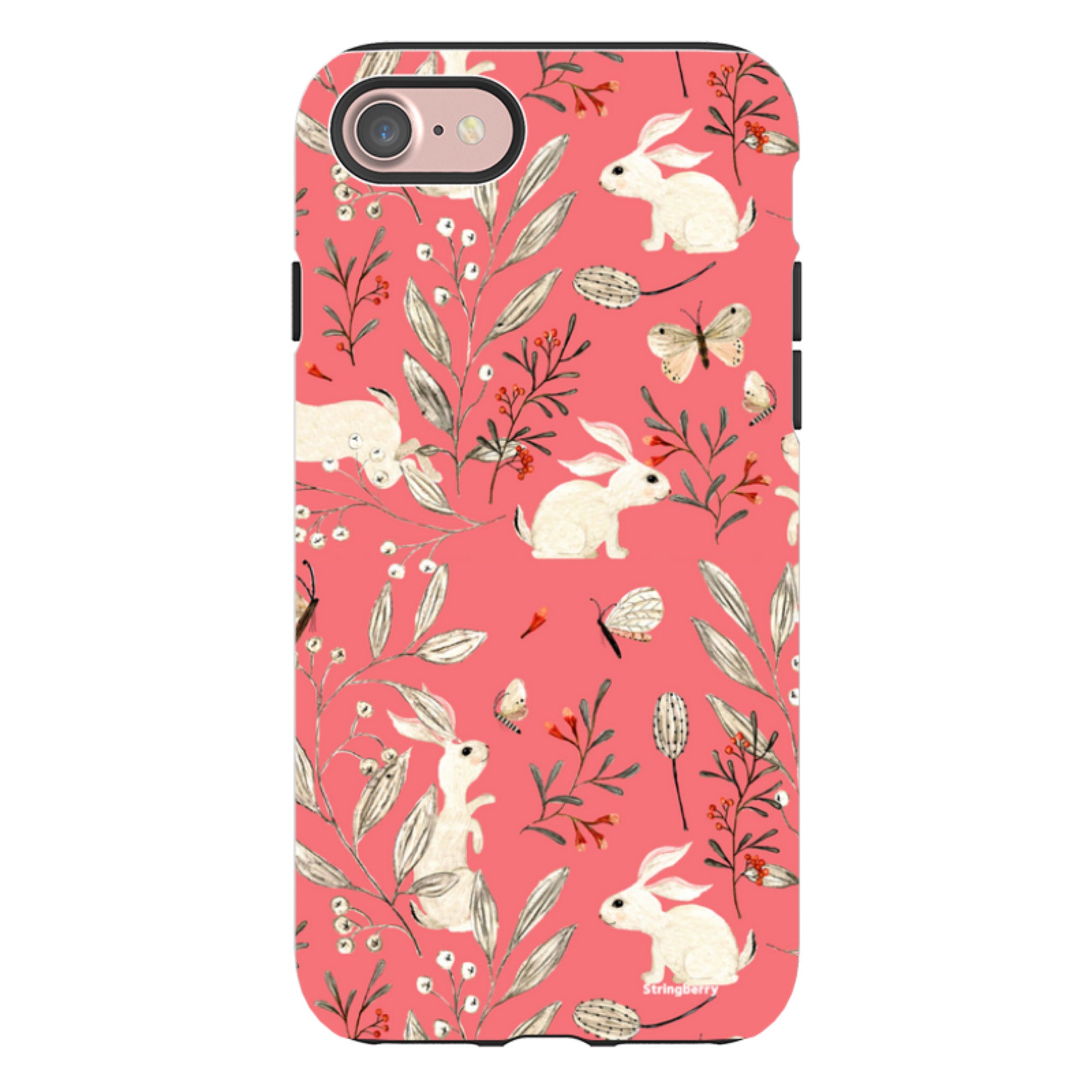 iPhone Tough Case - Bunnies Raspberries By Katherine Quinn