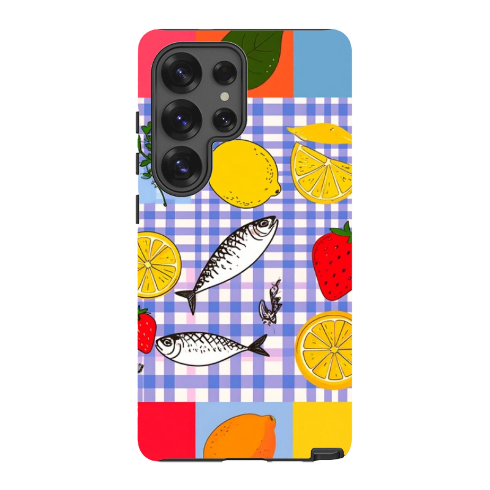Samsung Tough Case - Sardines and Checks