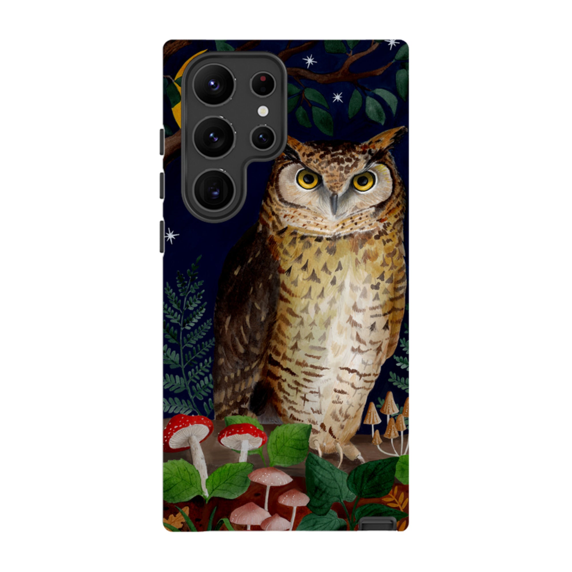 Samsung Tough Case - Mushroom Owl By Bex Parkin
