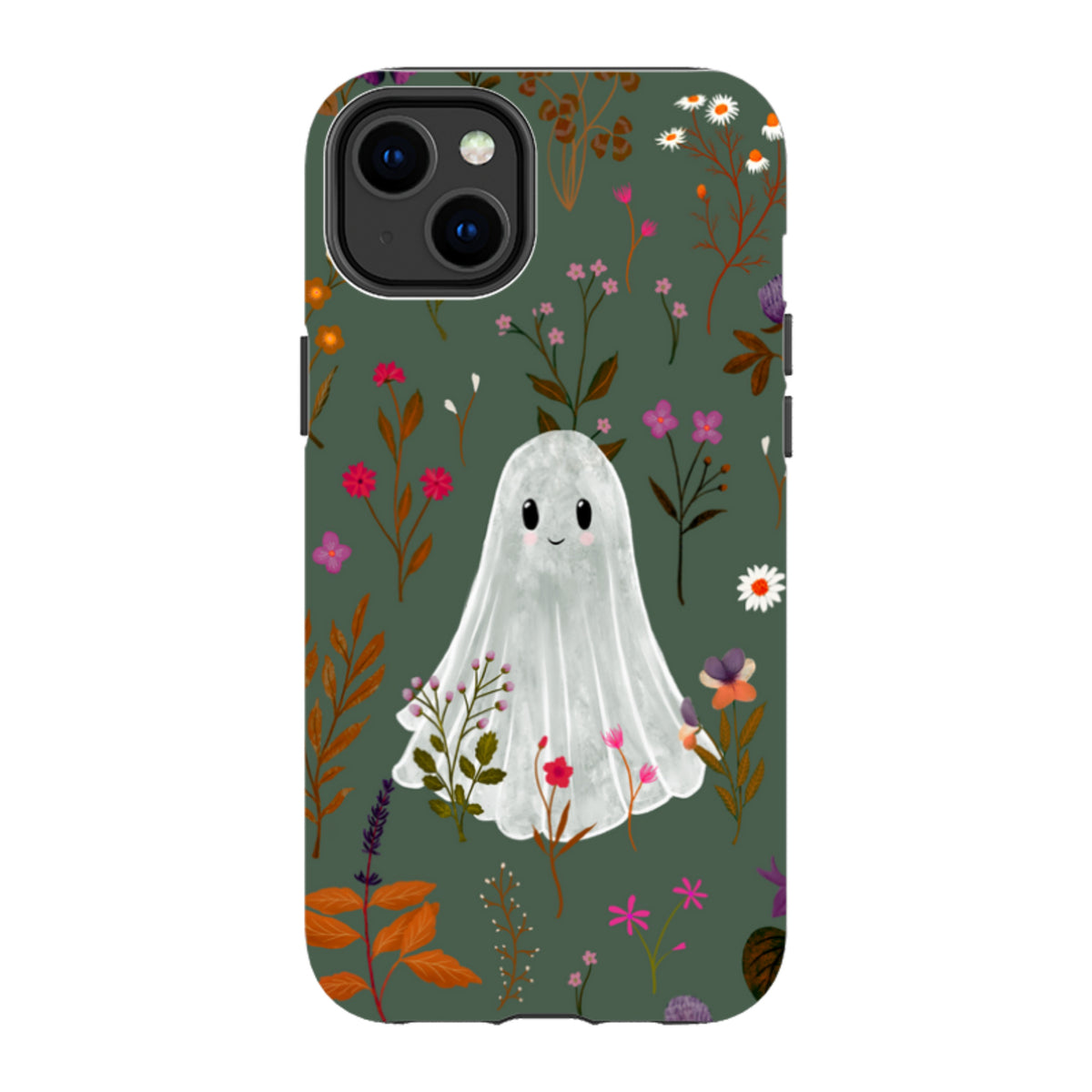iPhone Tough Case - Ghost in the Garden - Pine Multi By Katherine Quinn