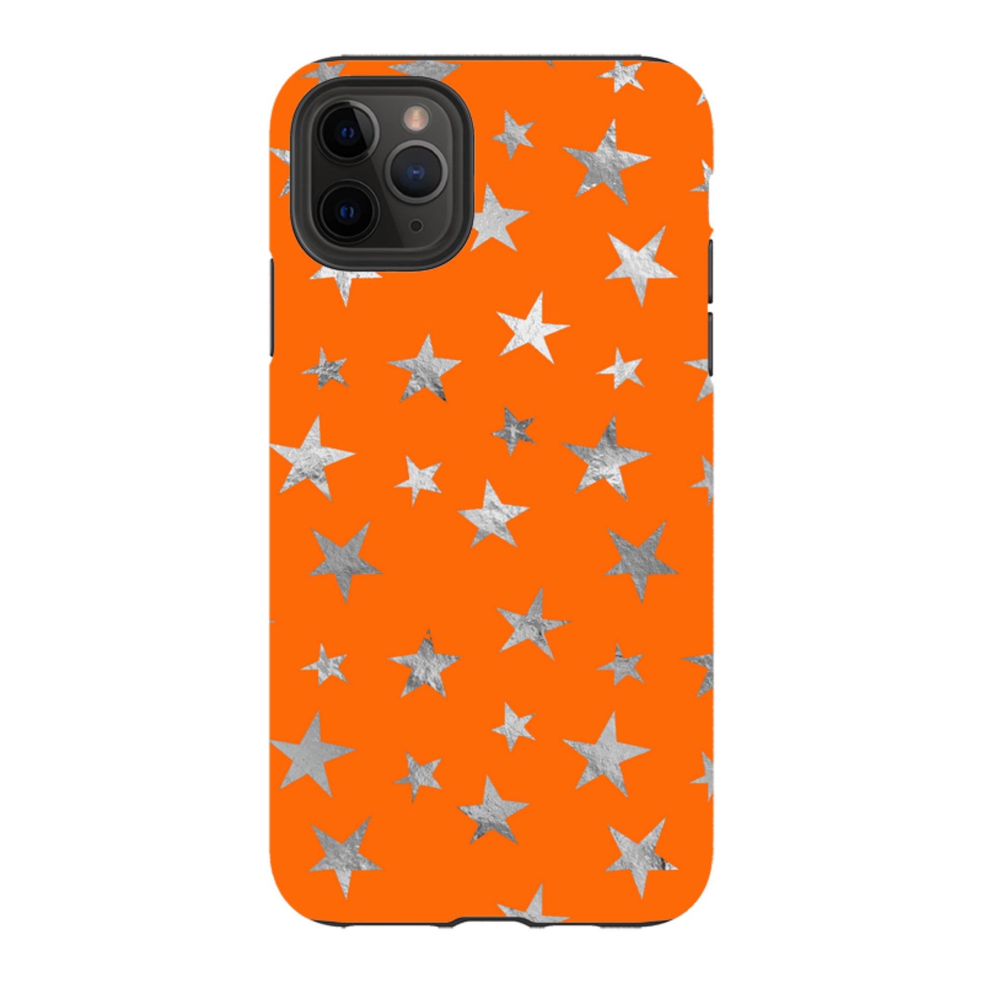 iPhone Tough Case - Orange and Silver Stars