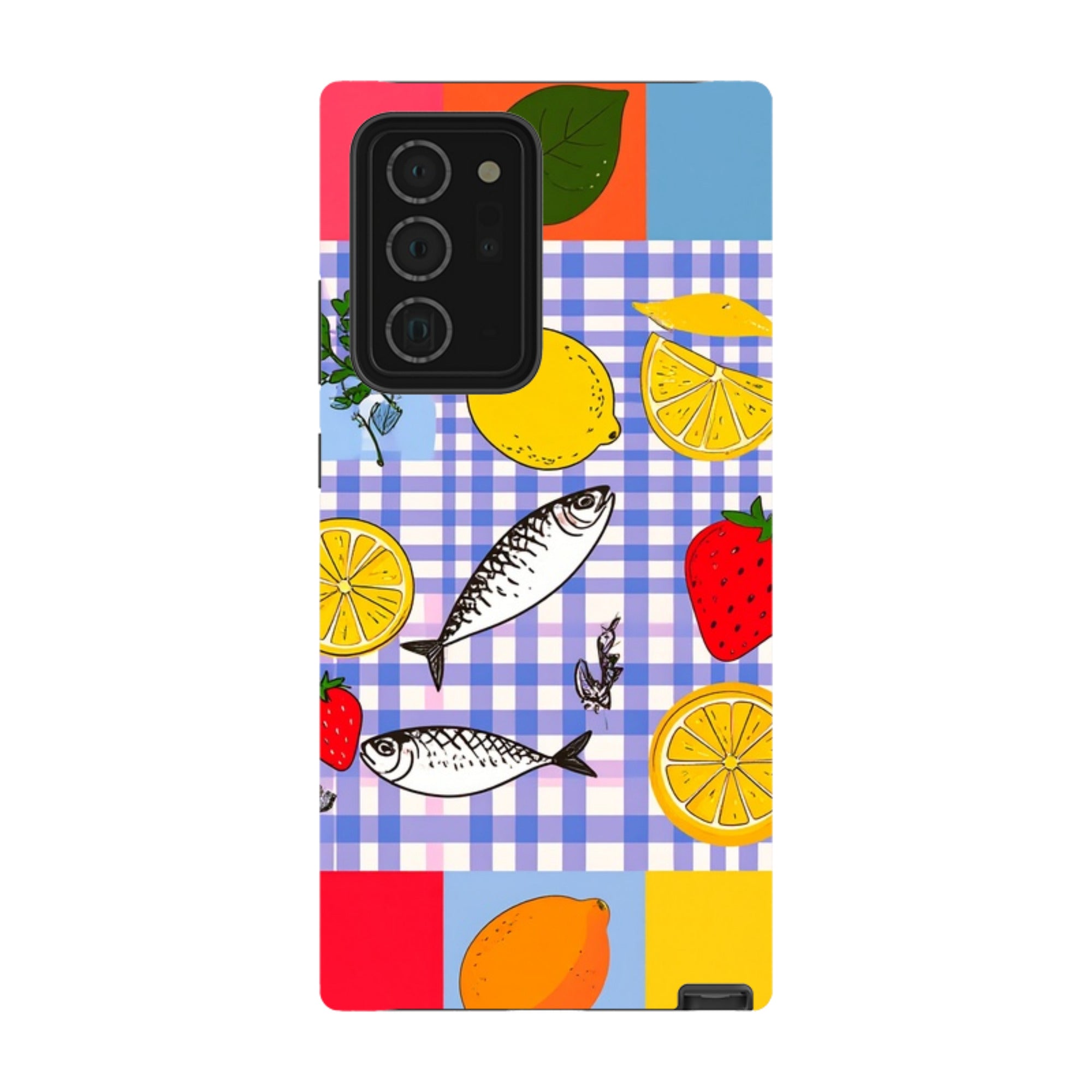 Samsung Tough Case - Sardines and Checks