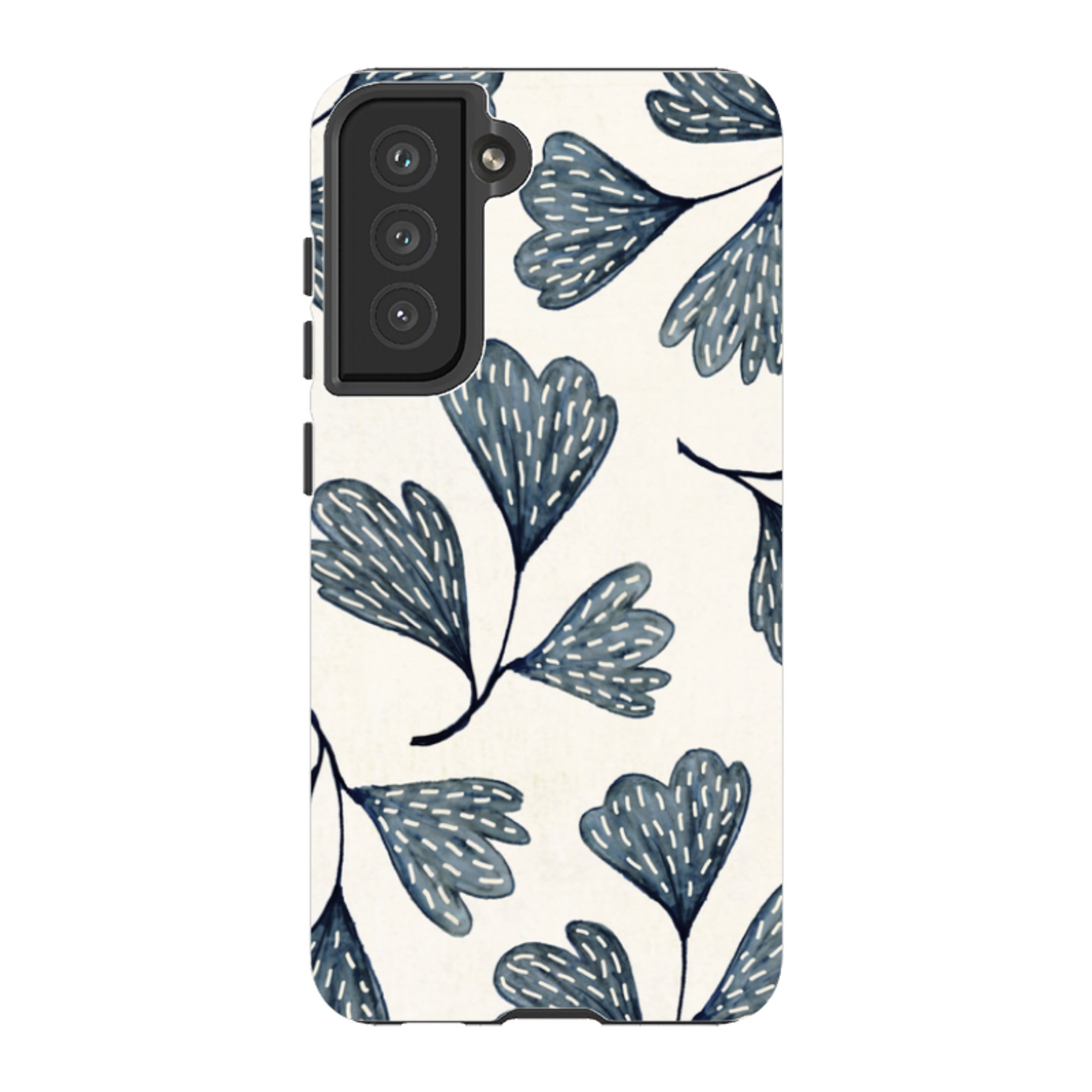 Samsung Tough Case - Indigo Leaves By Katherine Quinn