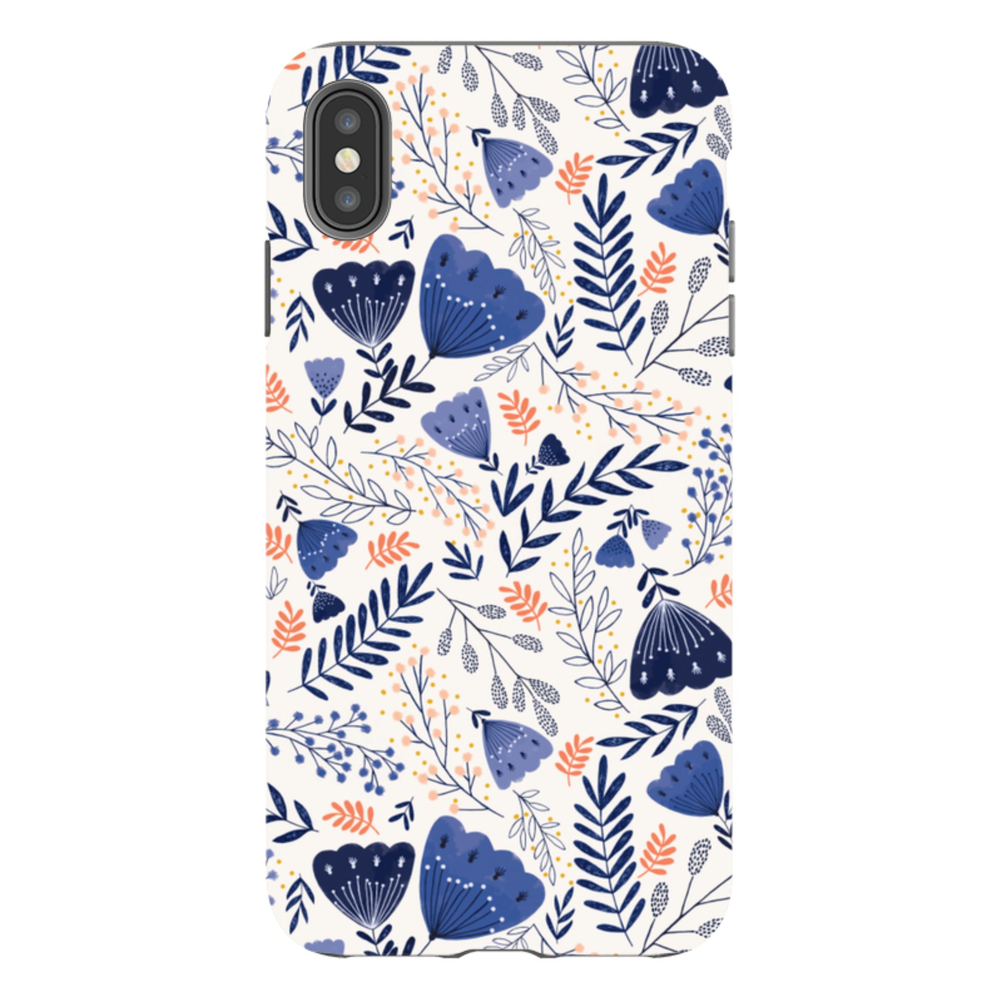 iPhone Tough Case - Blue Floral By Jade Mosinski