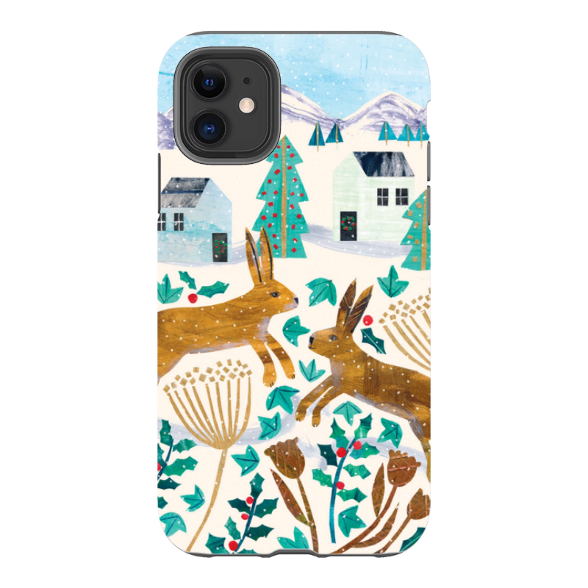 iPhone Tough Case - Xmas Hare By Tracey English