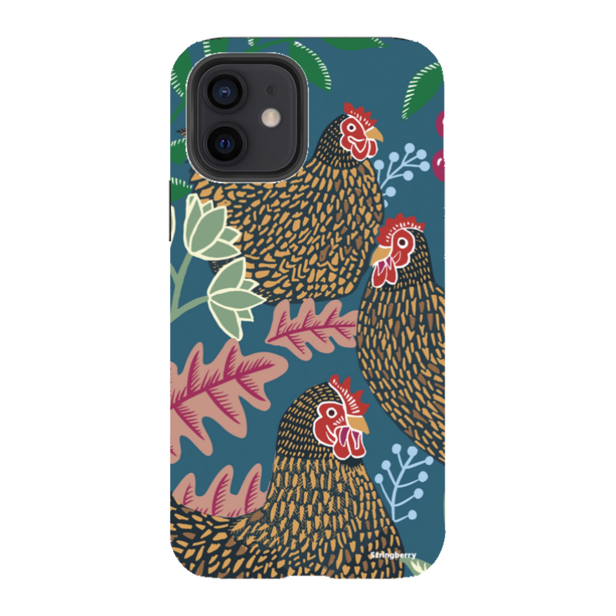 iPhone Tough Case - Three French Hens By Kate Heiss