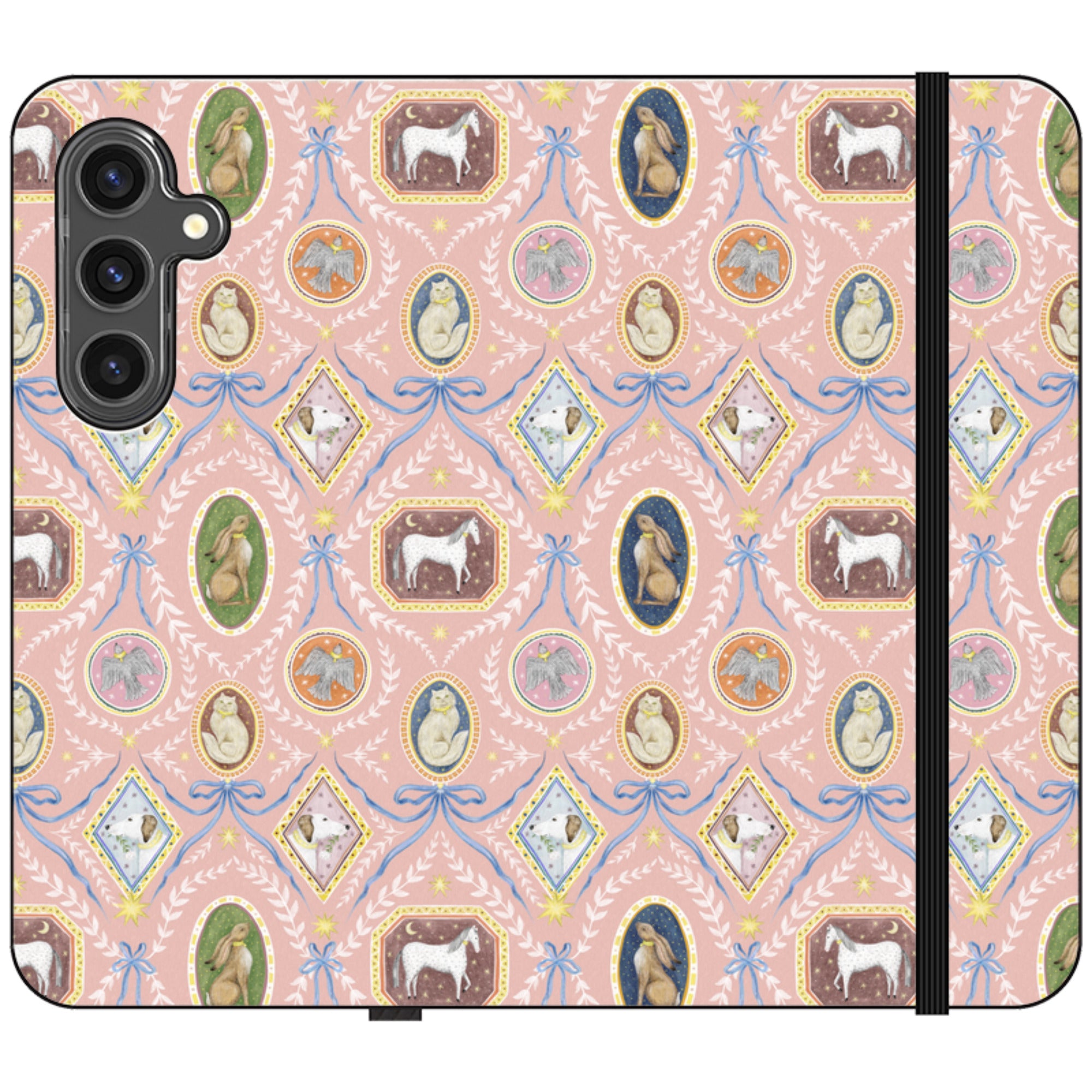 Charleston Peach Pink Wallet Case By Catherine Rowe