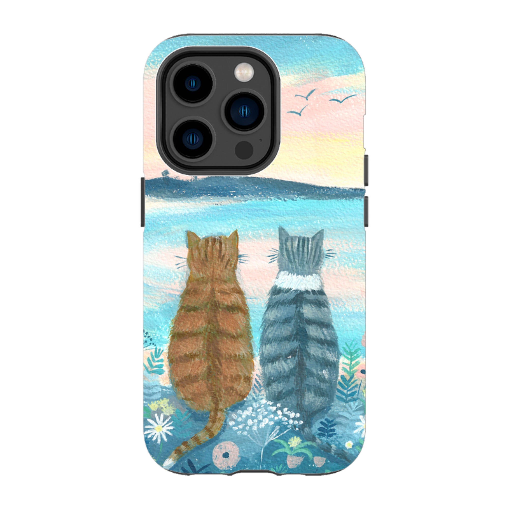 iPhone MagSafe Tough Case - Sunset Cats 2 By Mary Stubberfield