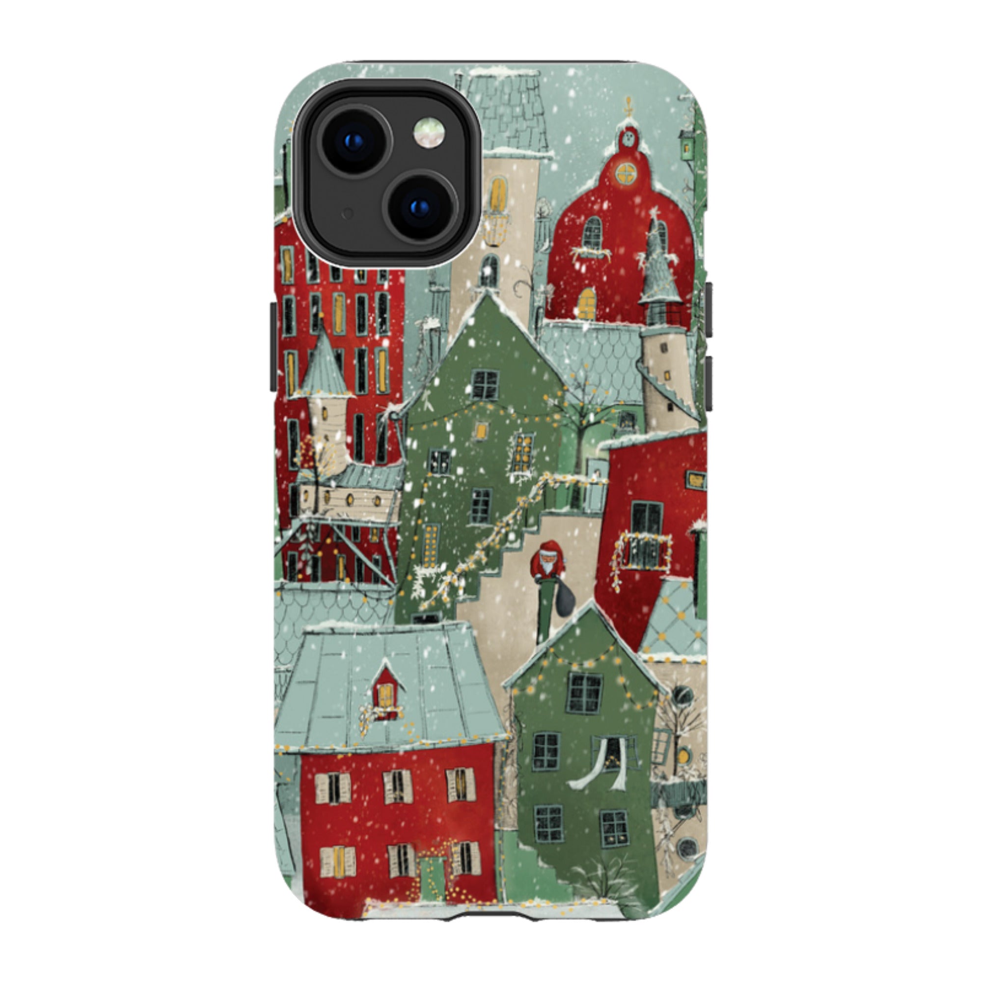 iPhone MagSafe Tough Case - City Winkles Red By Maja Lindberg
