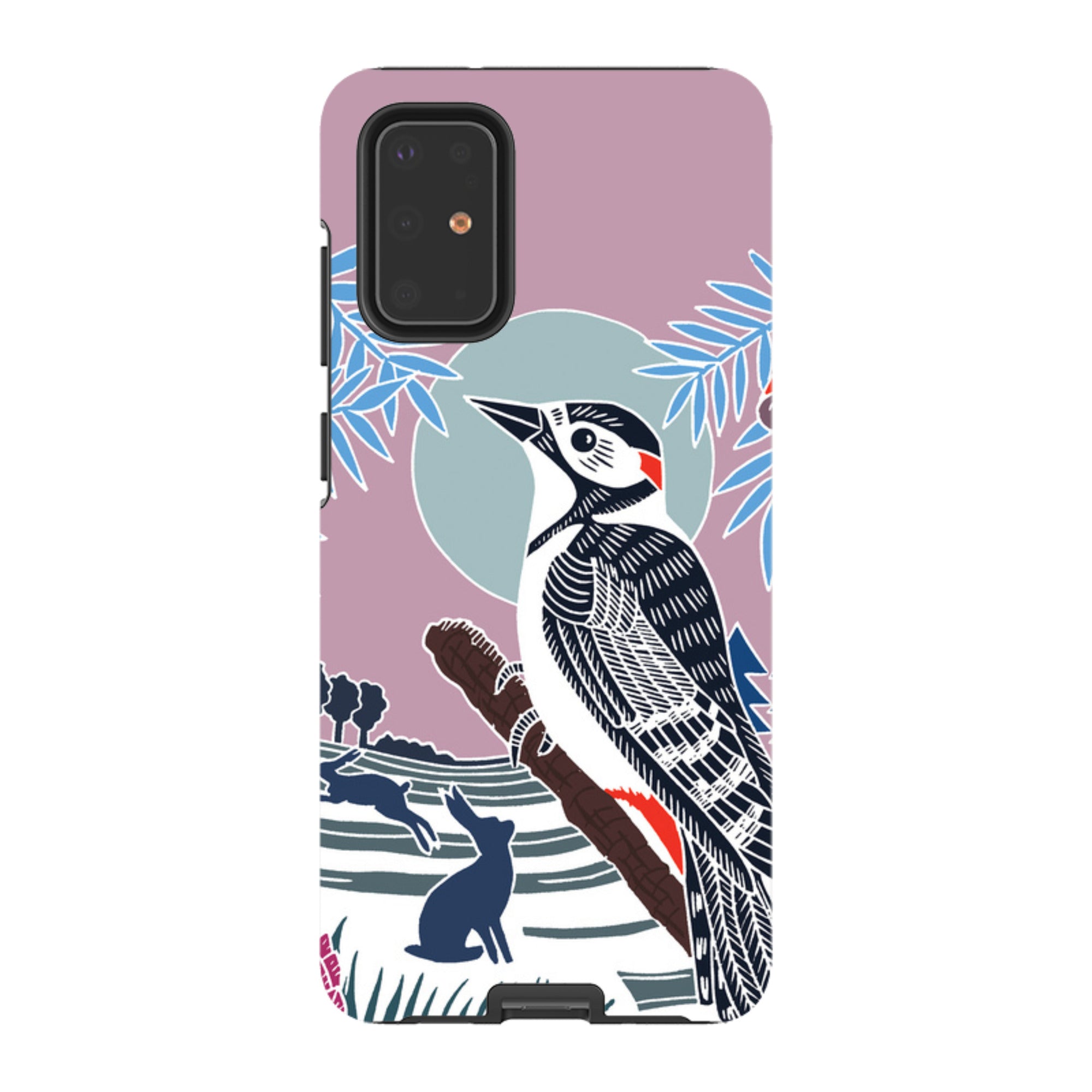 Samsung Tough Case - Woodpecker Pale By Kate Heiss