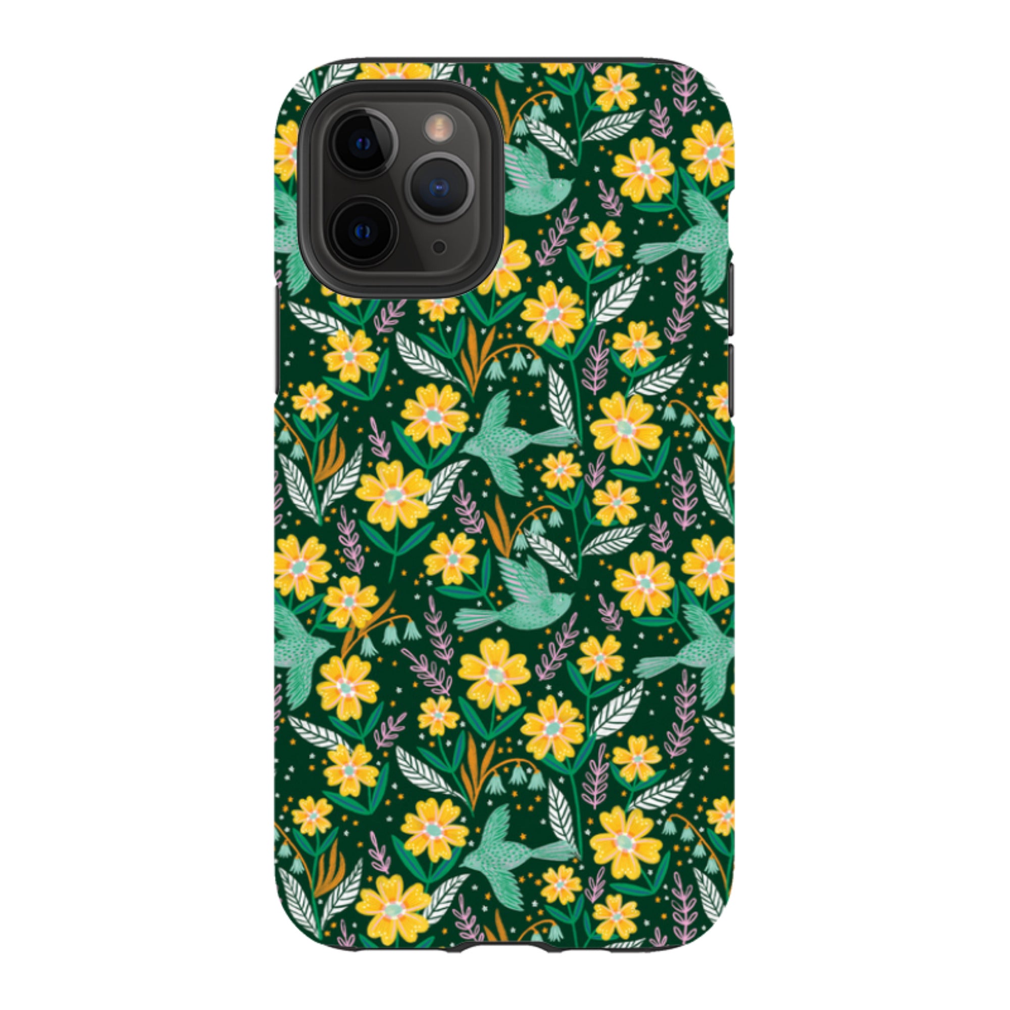 iPhone Tough Case - Sweet Birds Green By Lee Foster Wilson