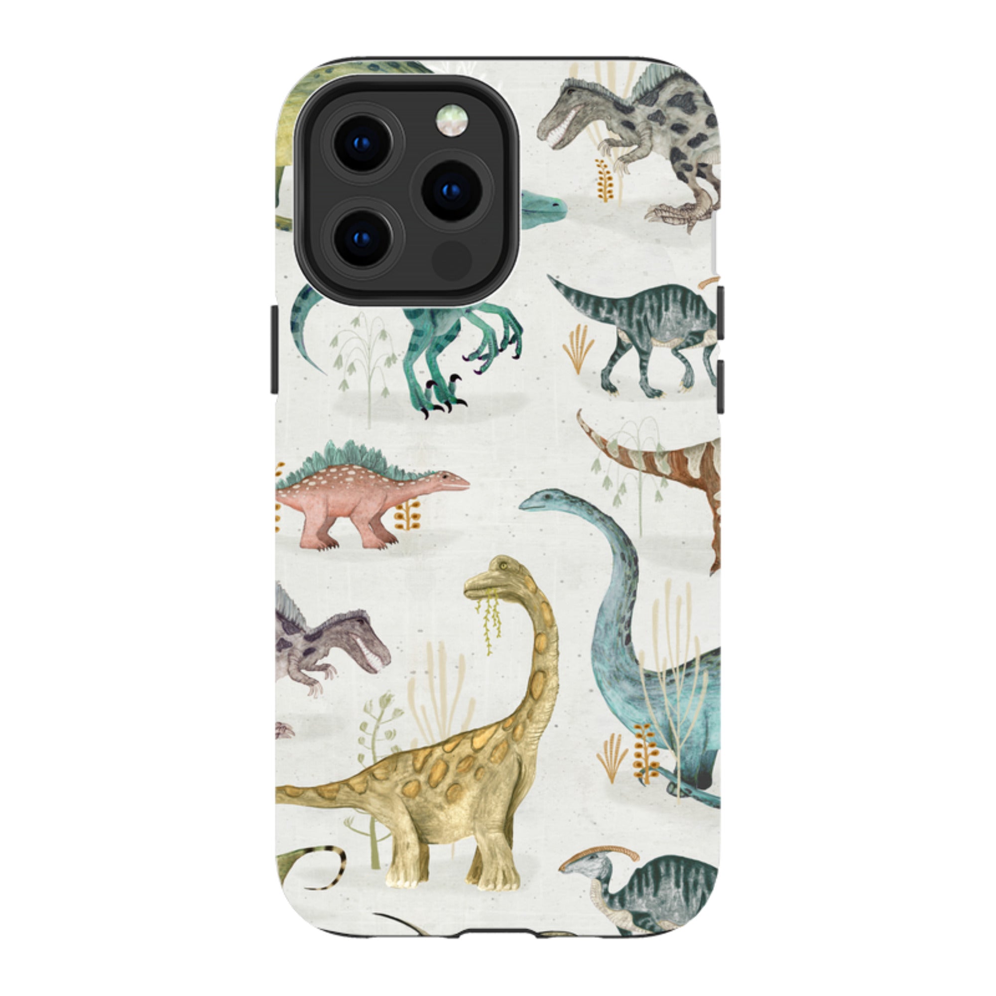 iPhone MagSafe Tough Case - Dinosaurs Pastel By Katherine Quinn