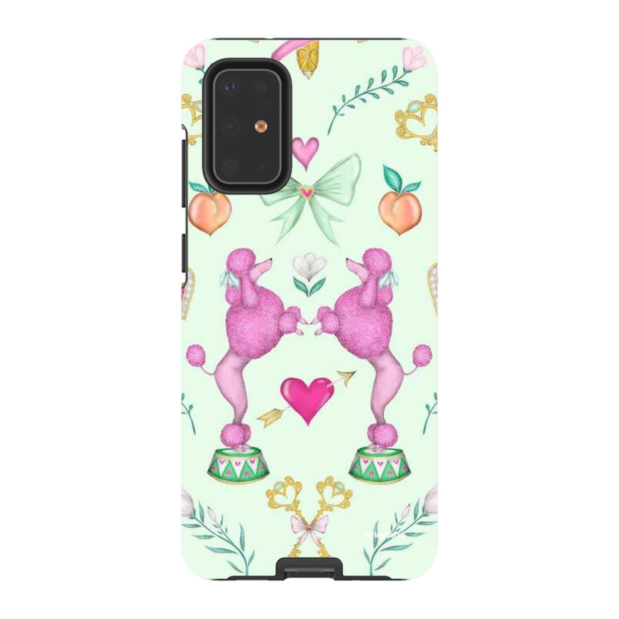 Samsung Tough Case - Pink Poodle Parlour Mint By Catherine Rowe