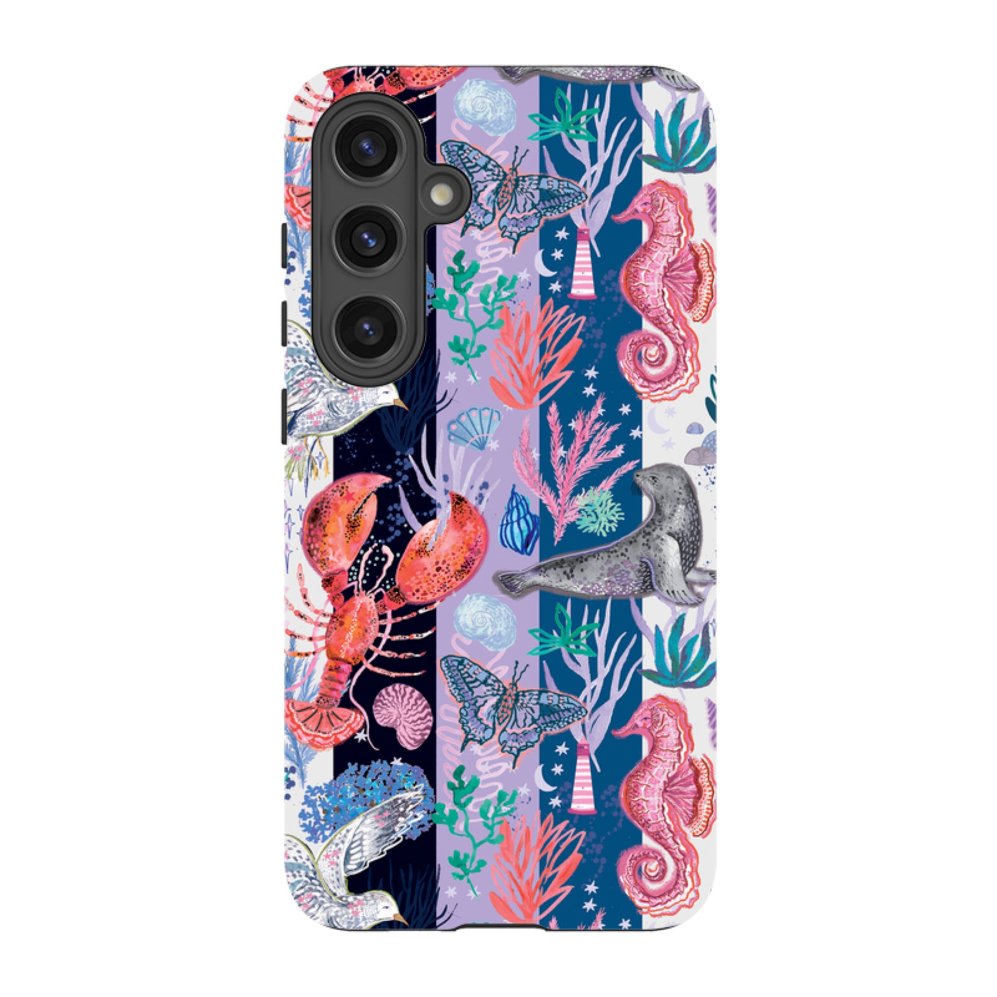 Samsung Tough  Case - Coastal Calling Stripe III By Emma Frances Grant