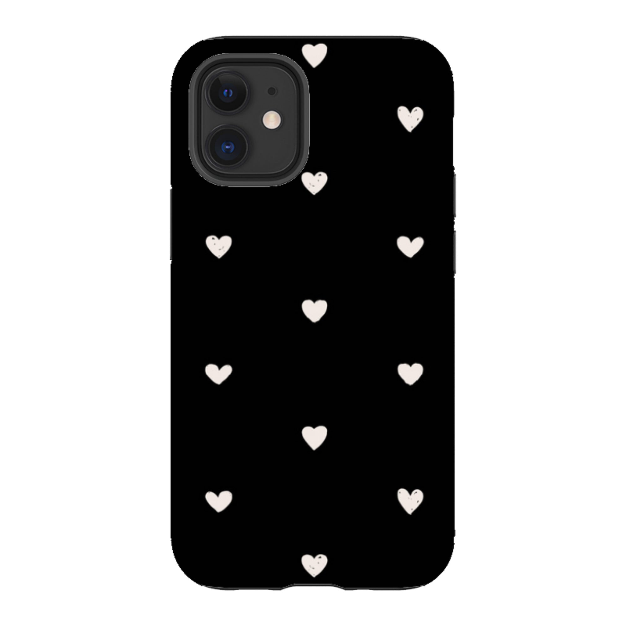 iPhone Tough Case - Hearts Black