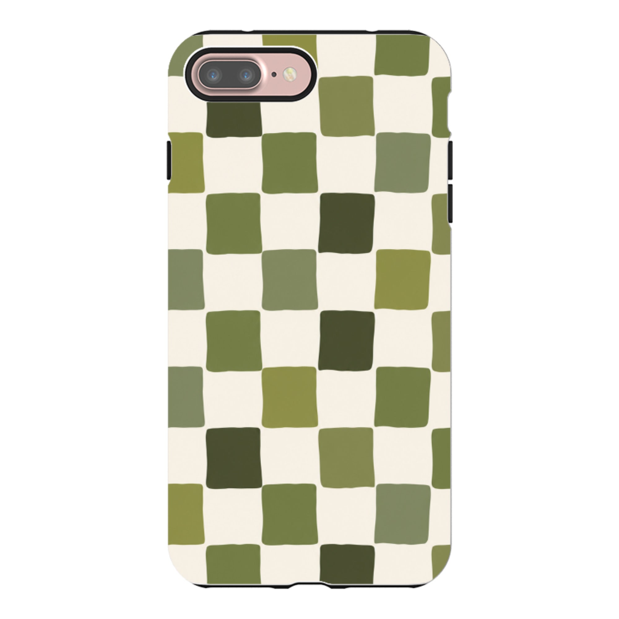 iPhone Tough Case - Green Checkerboard