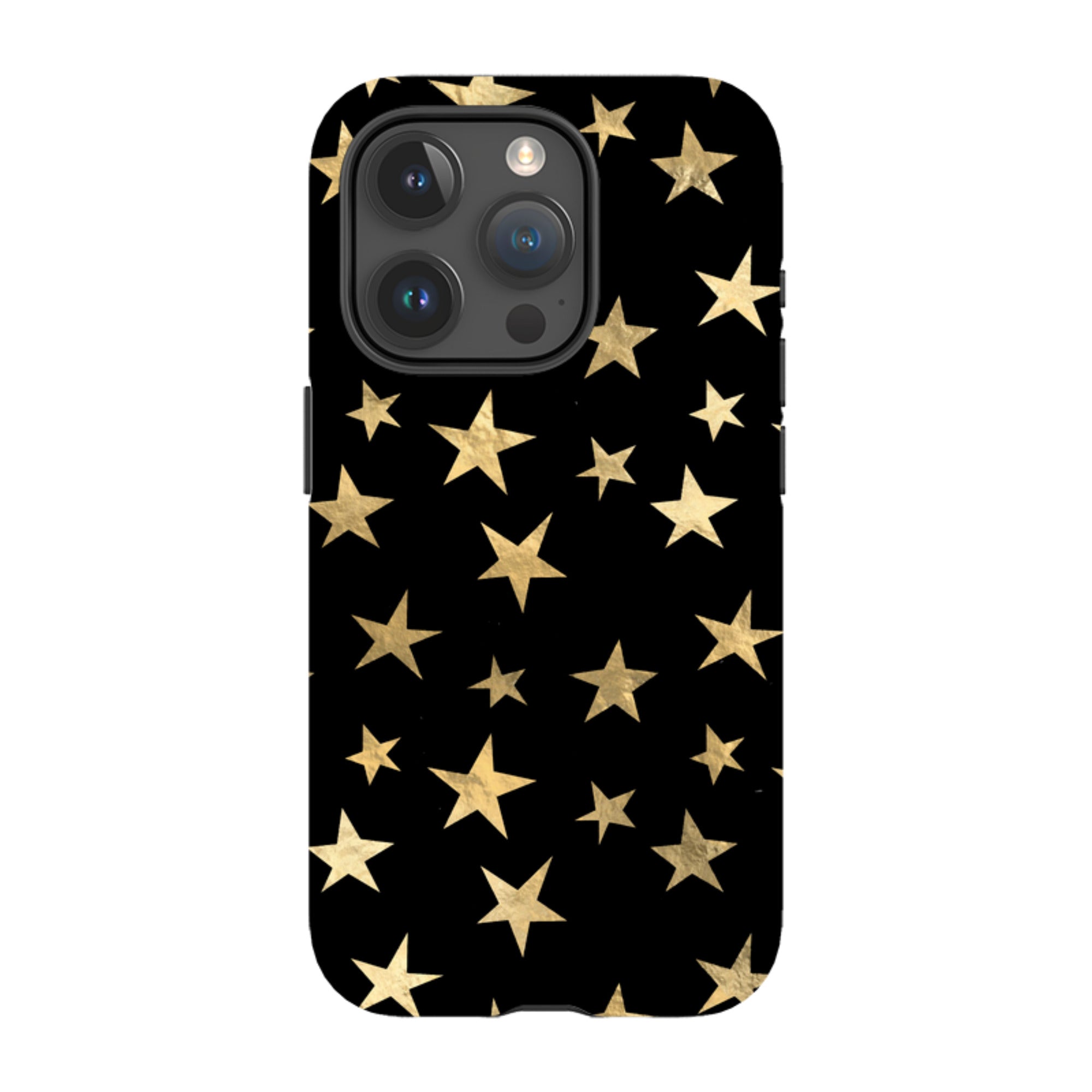 iPhone Tough Case - Black and Gold Stars