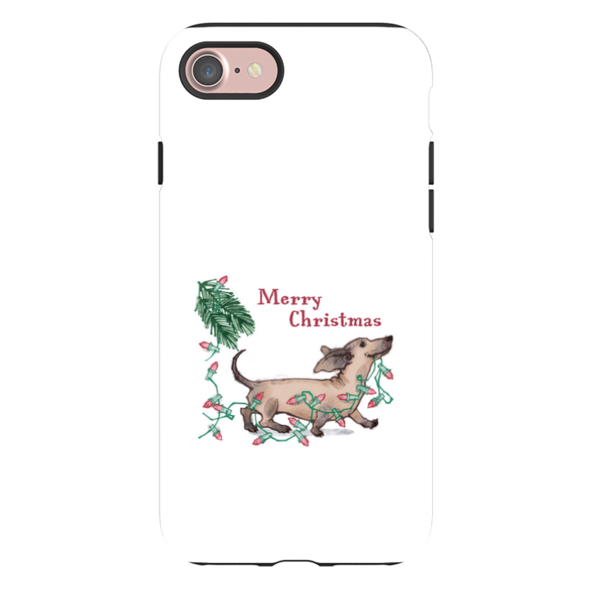 iPhone Tough Case - Christmas Dachshund By Liane Payne