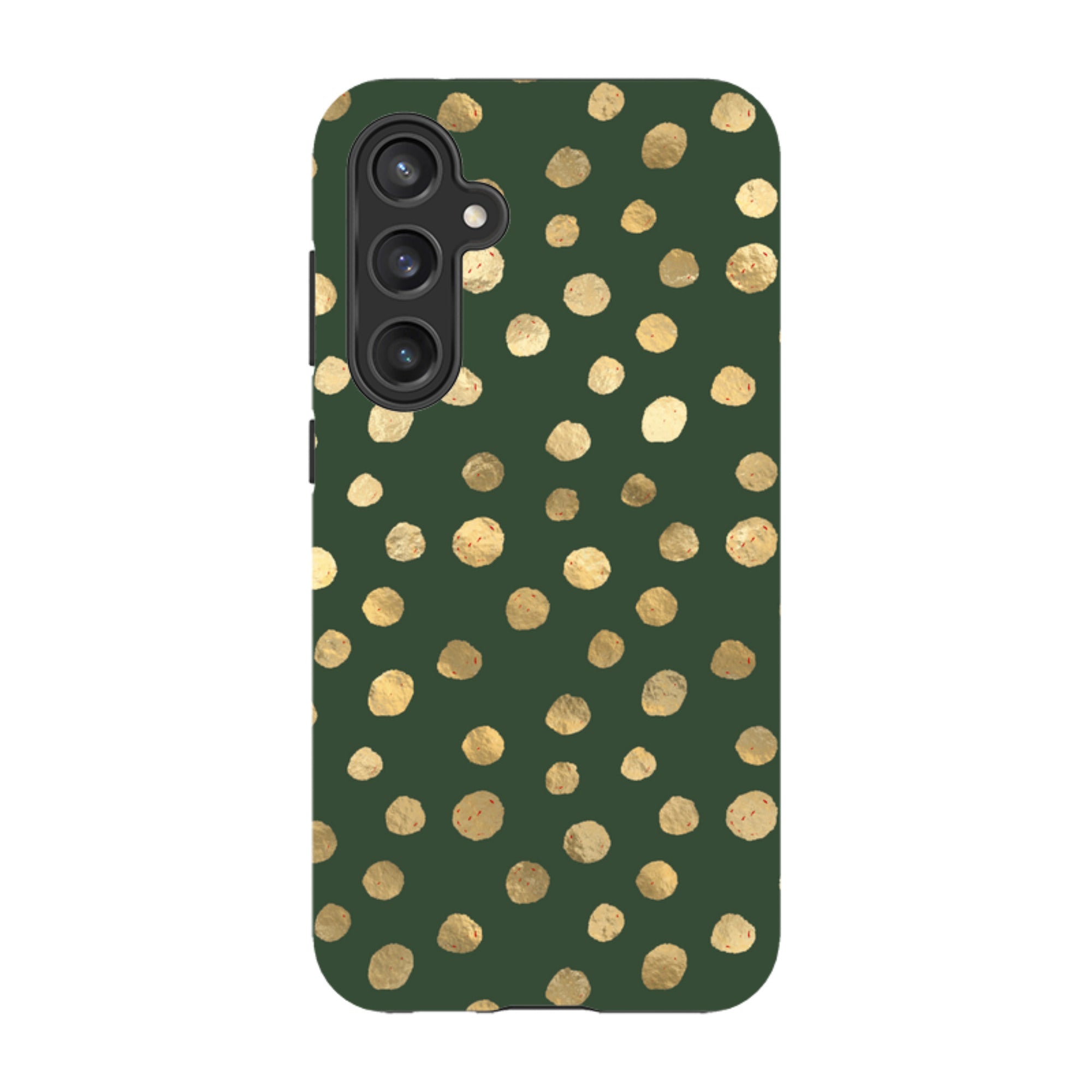 Samsung Tough Case - Green and Gold Dots