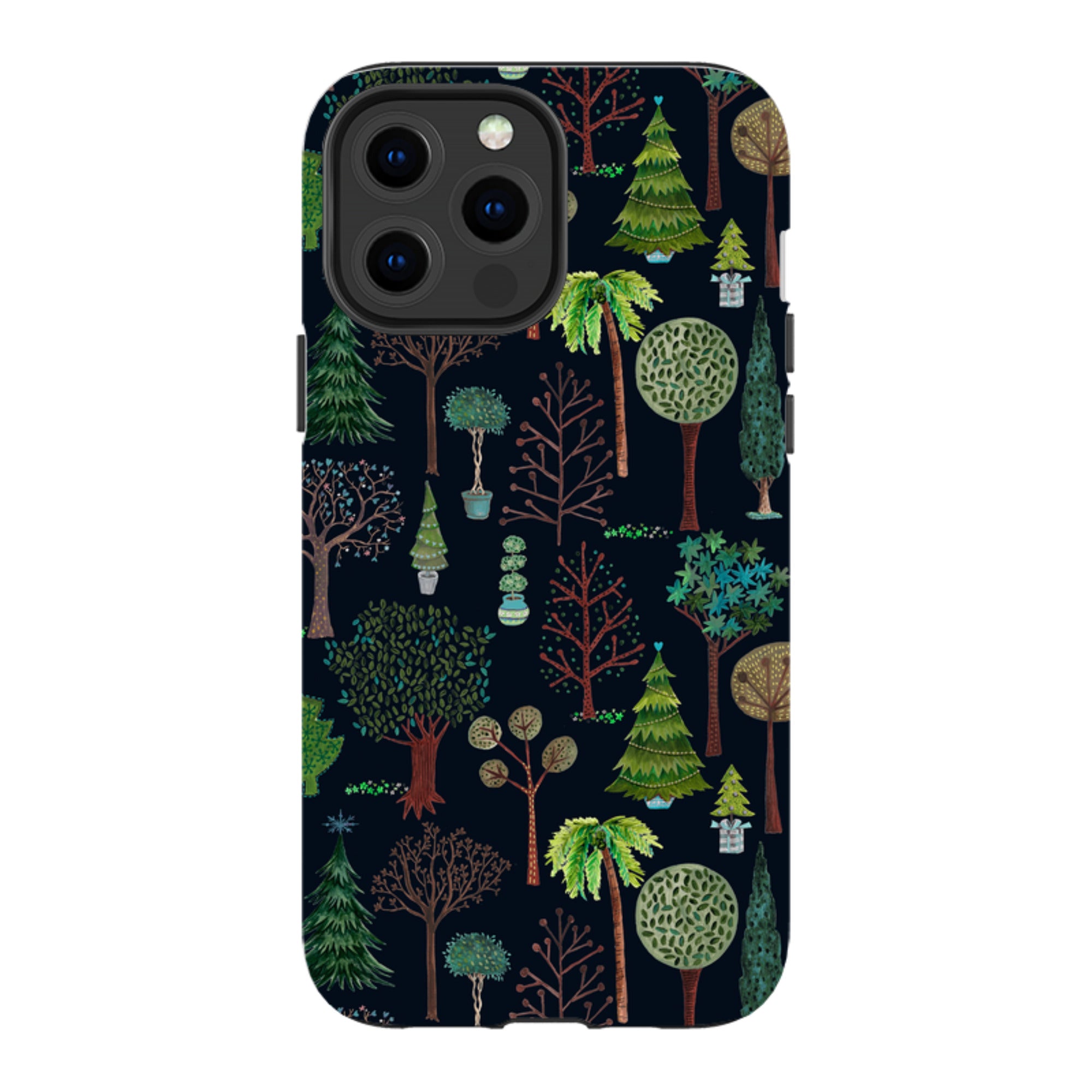 iPhone Tough Case - Xmas Trees Dark By Caroline Bonne Muller