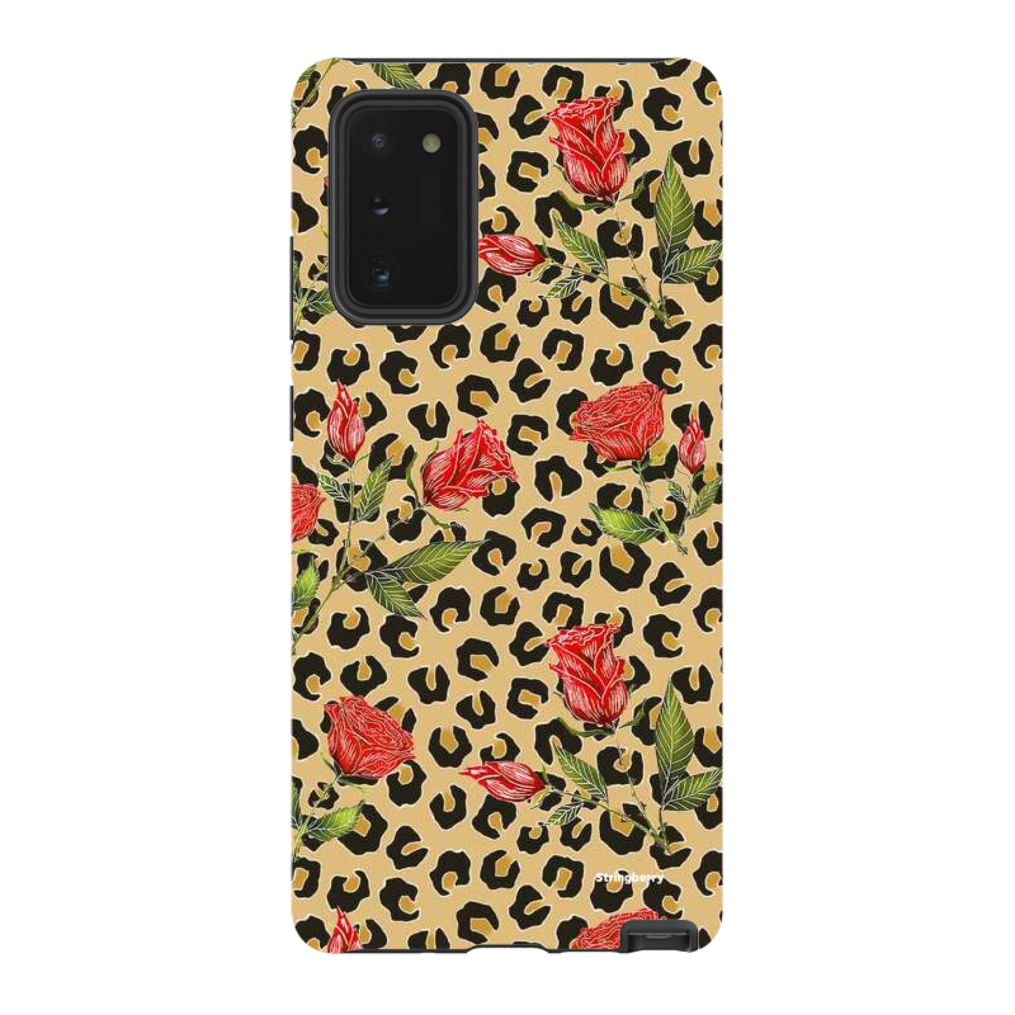 Samsung Tough Case - Leopard Print Rose Pattern By Catherine Rowe