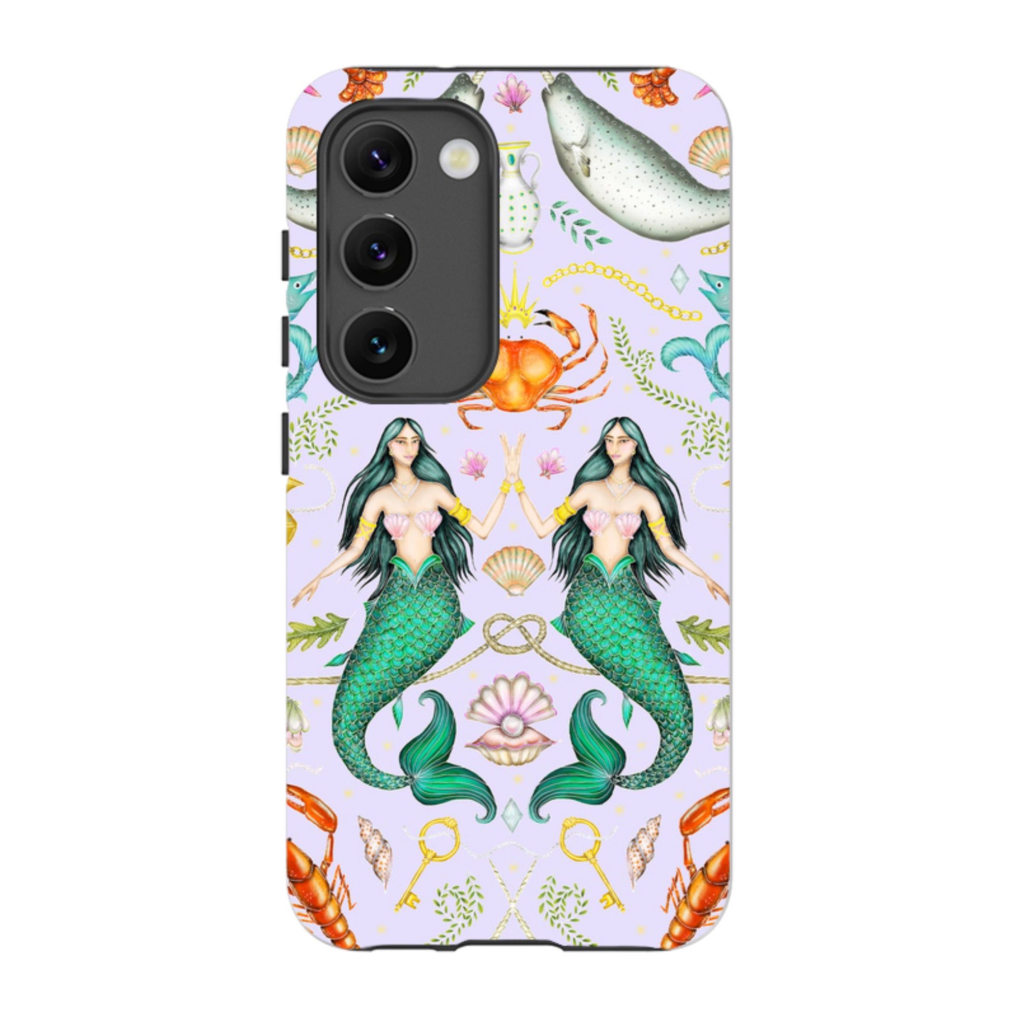 Samsung Tough Case - Tritons Treasure Lilac By Catherine Rowe