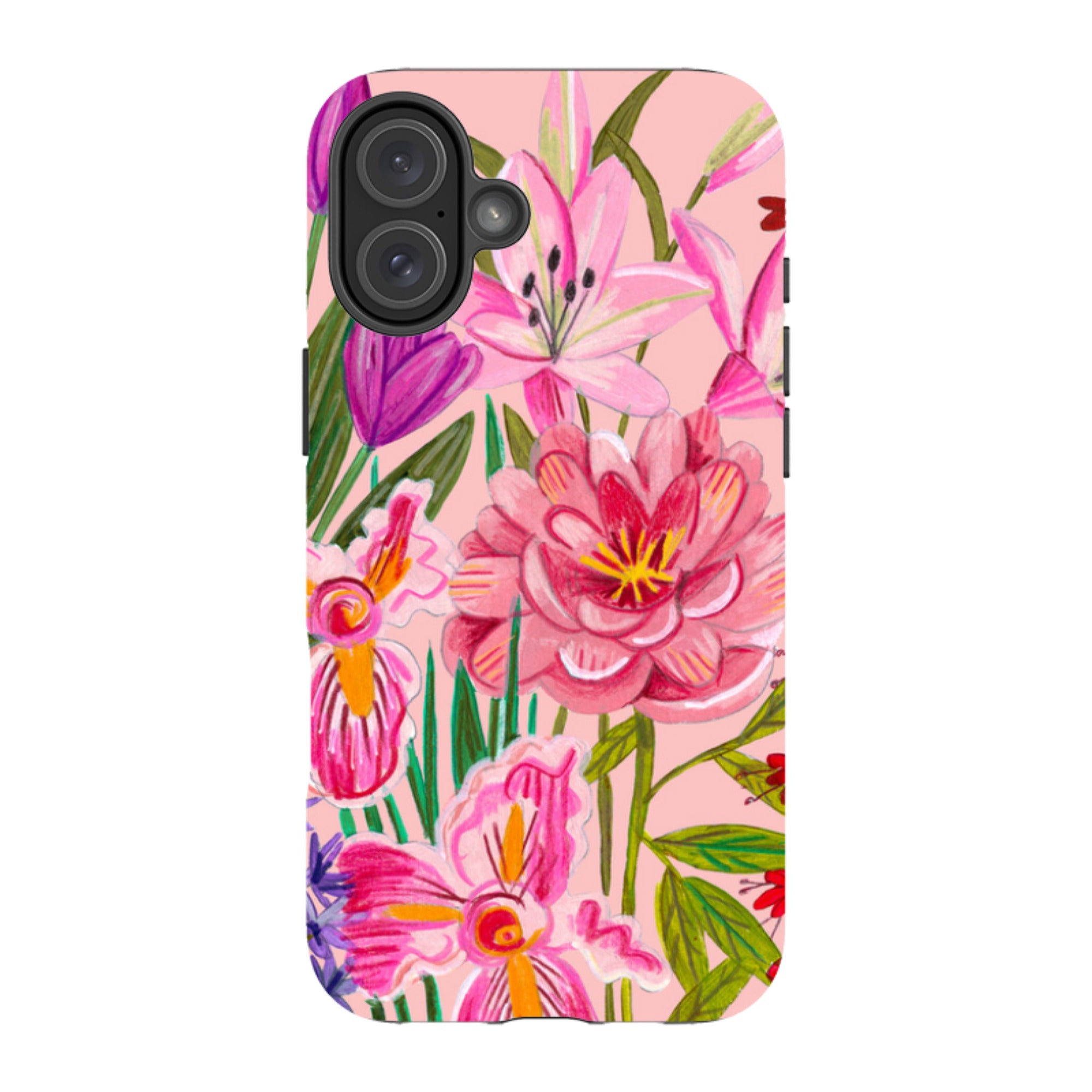 iPhone Tough Case - Pink Floral By Caroline Bonne Muller