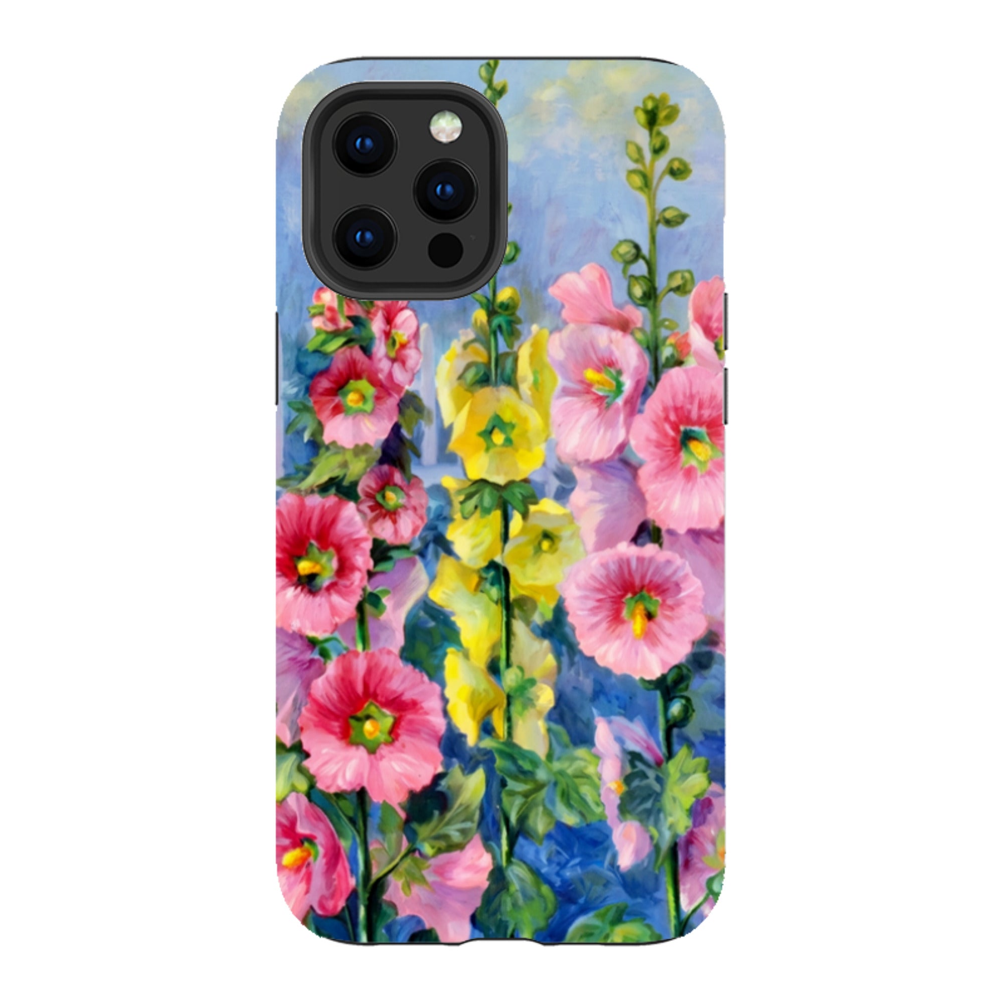 iPhone Tough Case - Hollyhock Garden