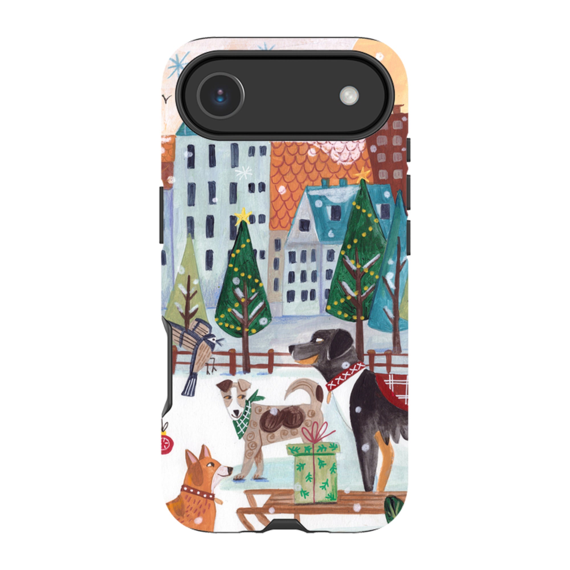iPhone Tough Case - Christmas Dogs By Caroline Bonne Muller