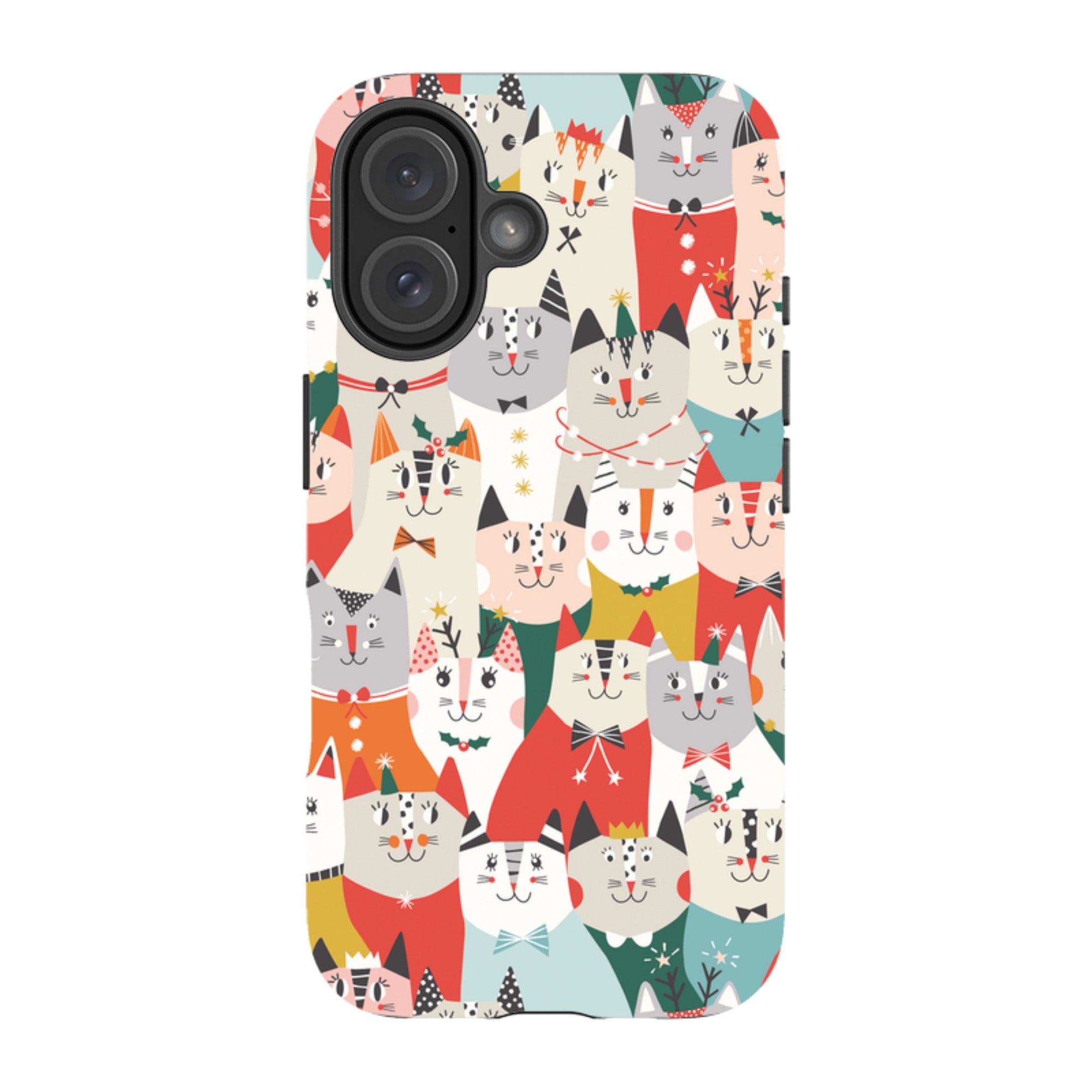 iPhone MagSafe Tough Case - Christmas Cats By Ali Brookes