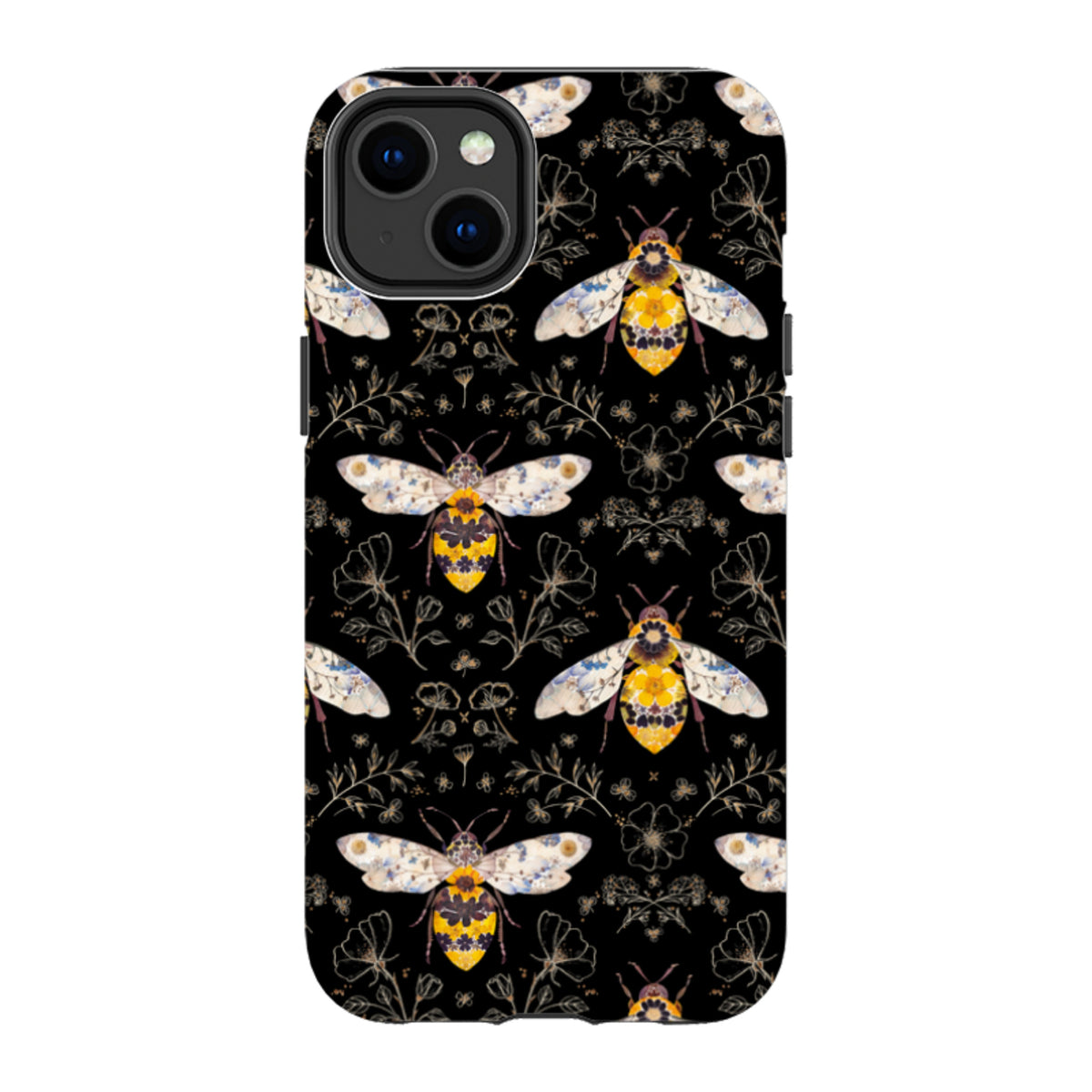 iPhone Tough Case - Midnight Bumble Bee Multi By Helen Ahpornsiri