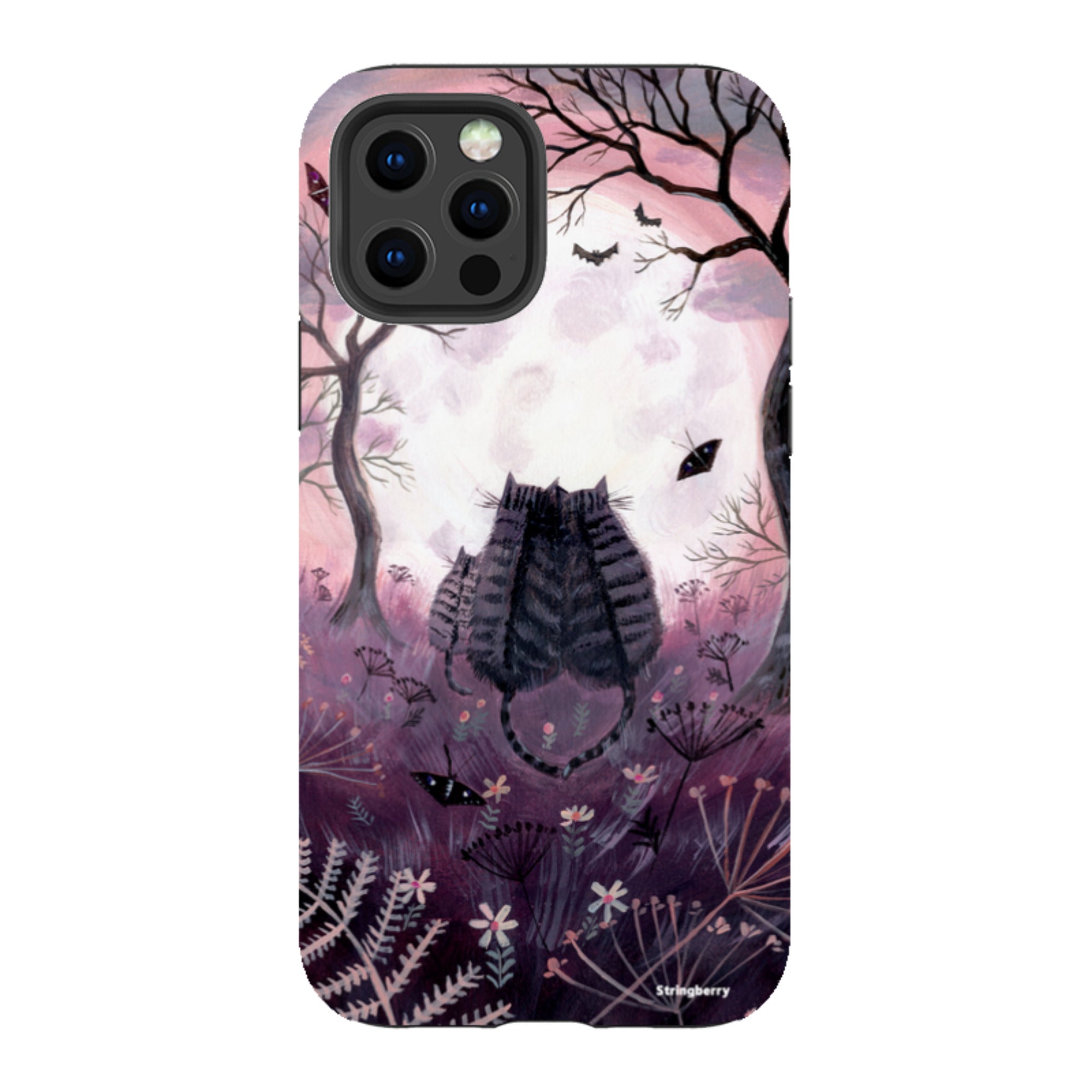 iPhone Tough Case - Spooky Cats By Mary Stubberfield
