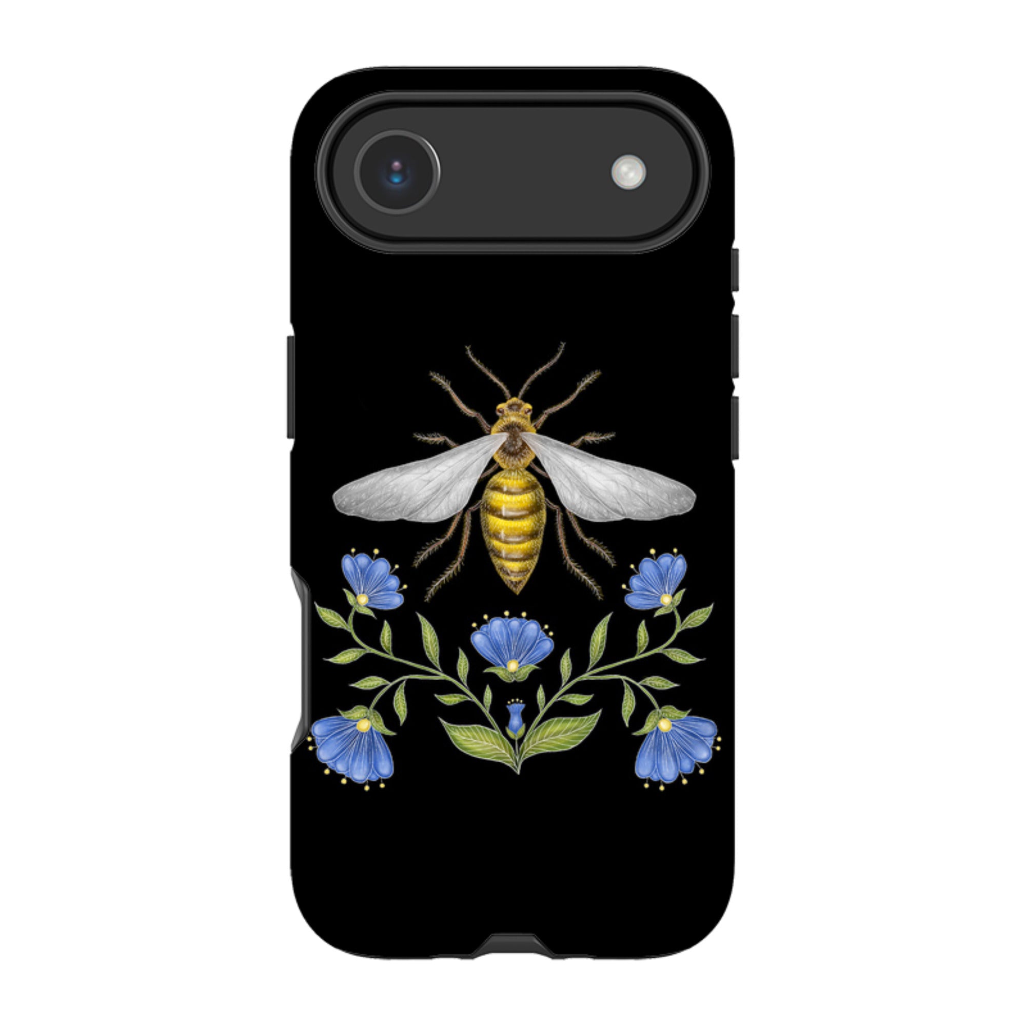 iPhone Tough Case - Wings Of Freedom Black By Catherine Rowe
