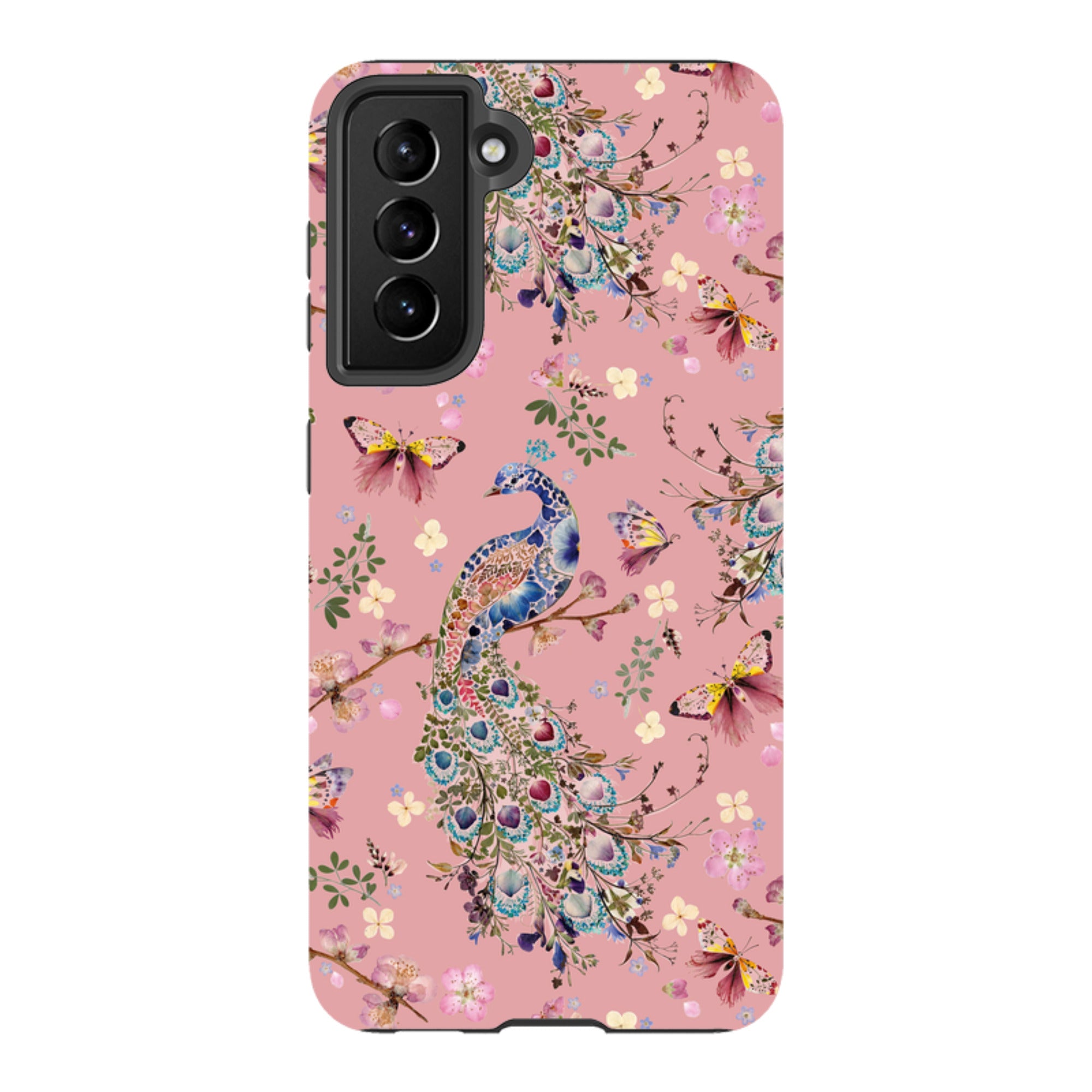 Samsung Tough Case - Peacock and Cherry Blossoms Lupine By Helen Ahpornsiri