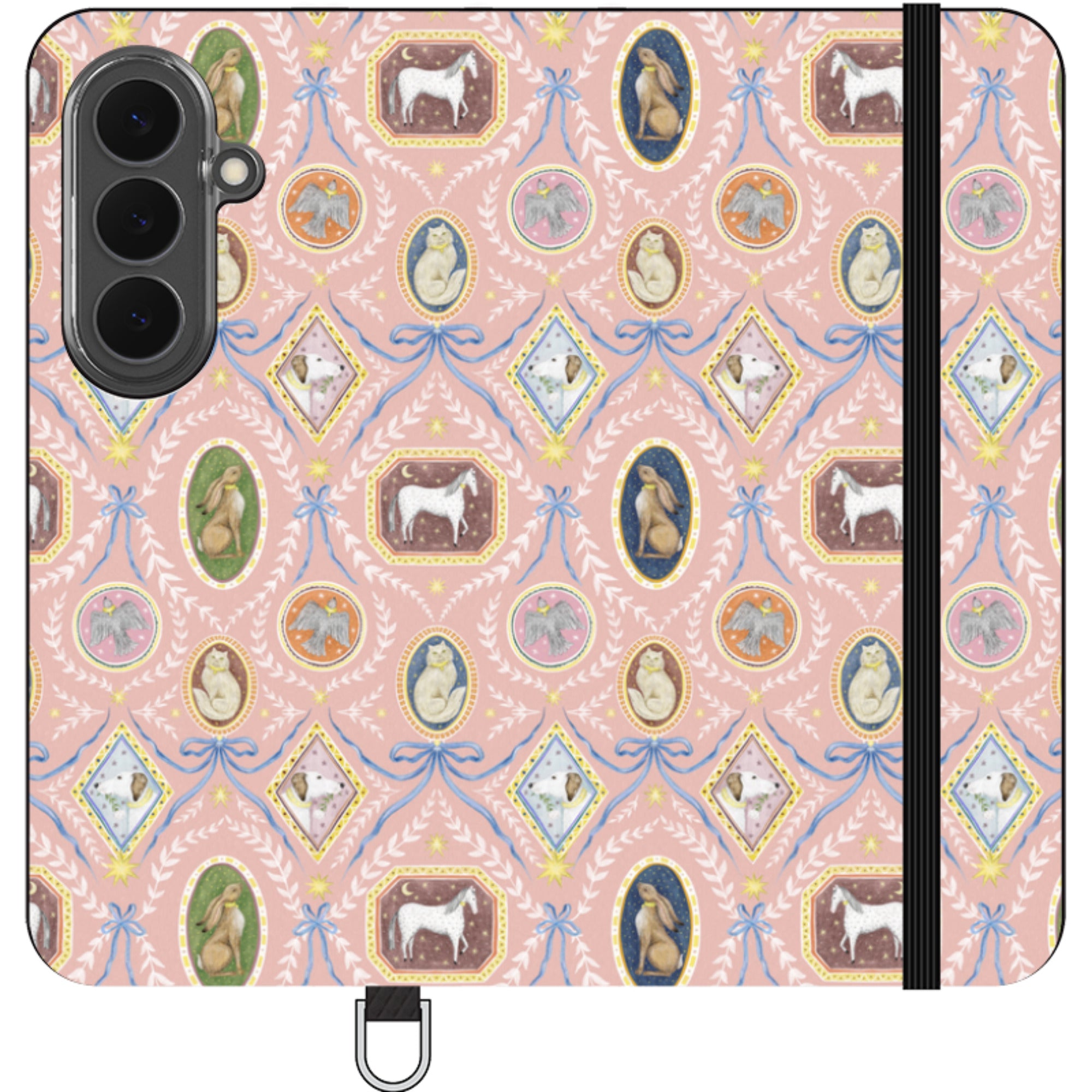 Charleston Peach Pink Wallet Case By Catherine Rowe