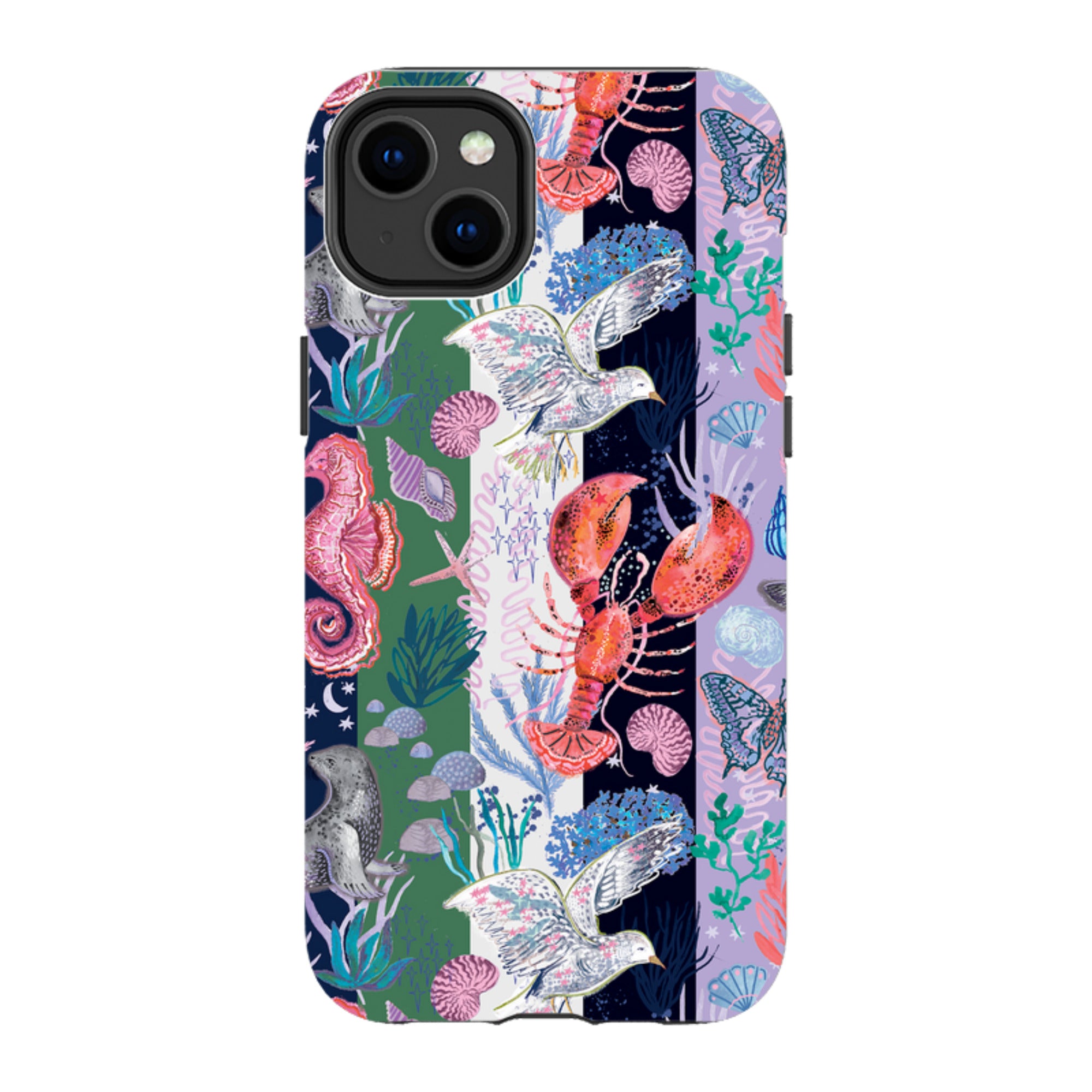 iPhone MagSafe Tough Case - Coastal Calling Stripe I By Emma Frances Grant