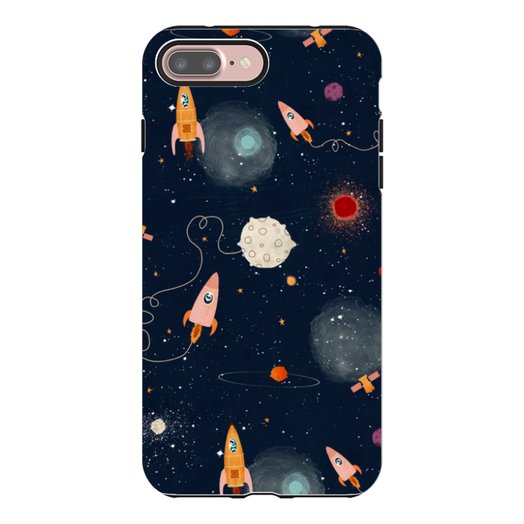 iPhone Tough Case - Rockets Midnight By Katherine Quinn
