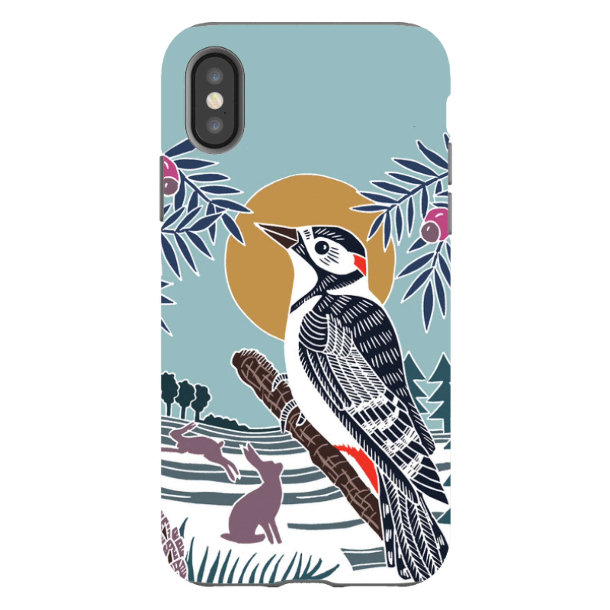 iPhone Tough Case - Woodpecker Brown By Kate Heiss