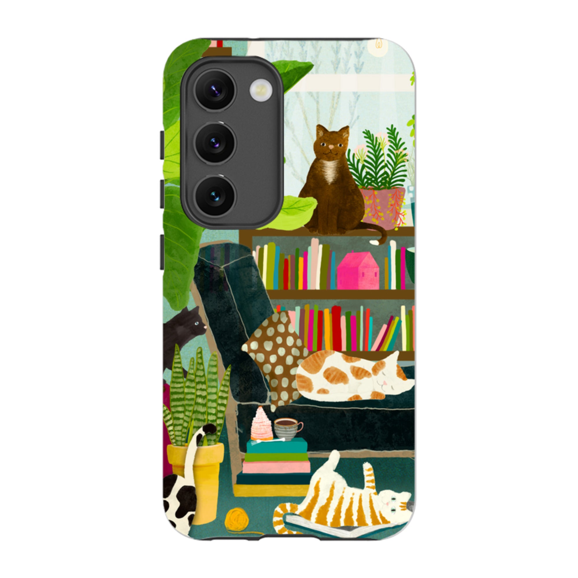 Samsung Tough Case - Cat Library By Katherine Quinn
