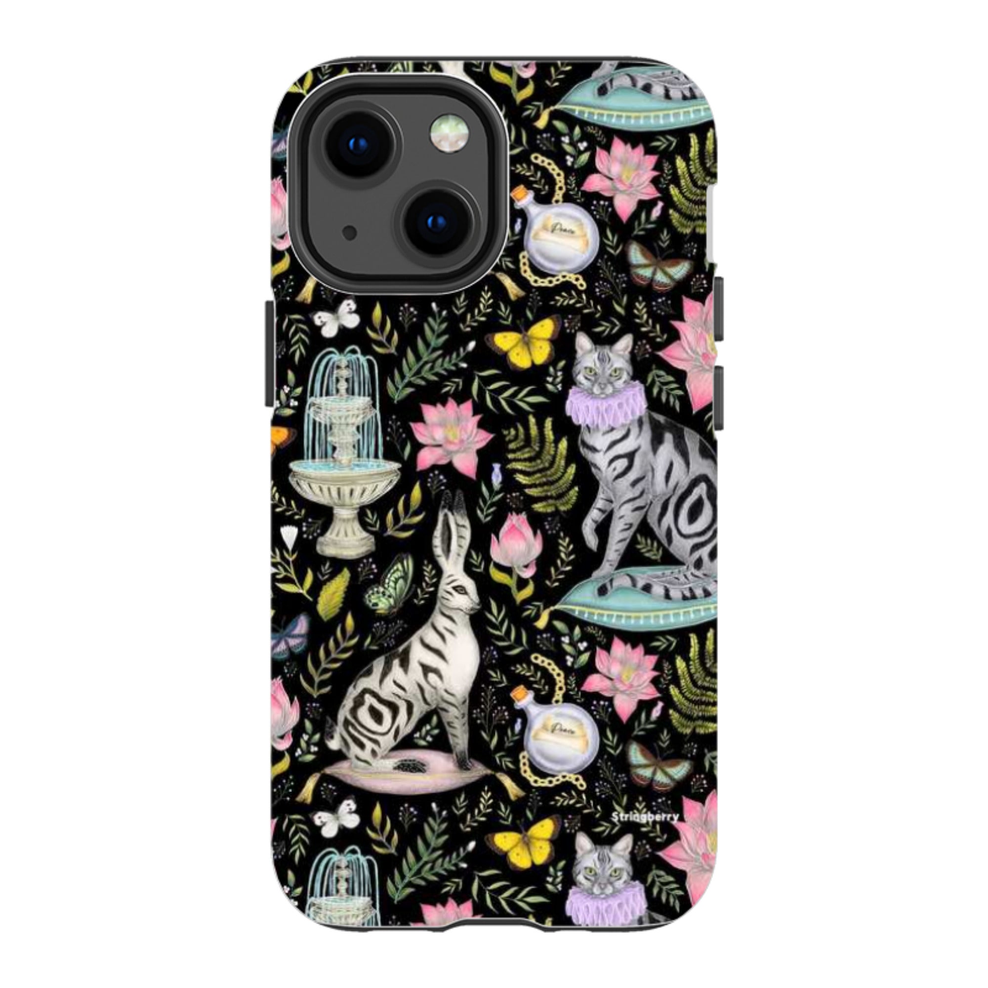 iPhone Tough Case - Lotus Garden By Catherine Rowe