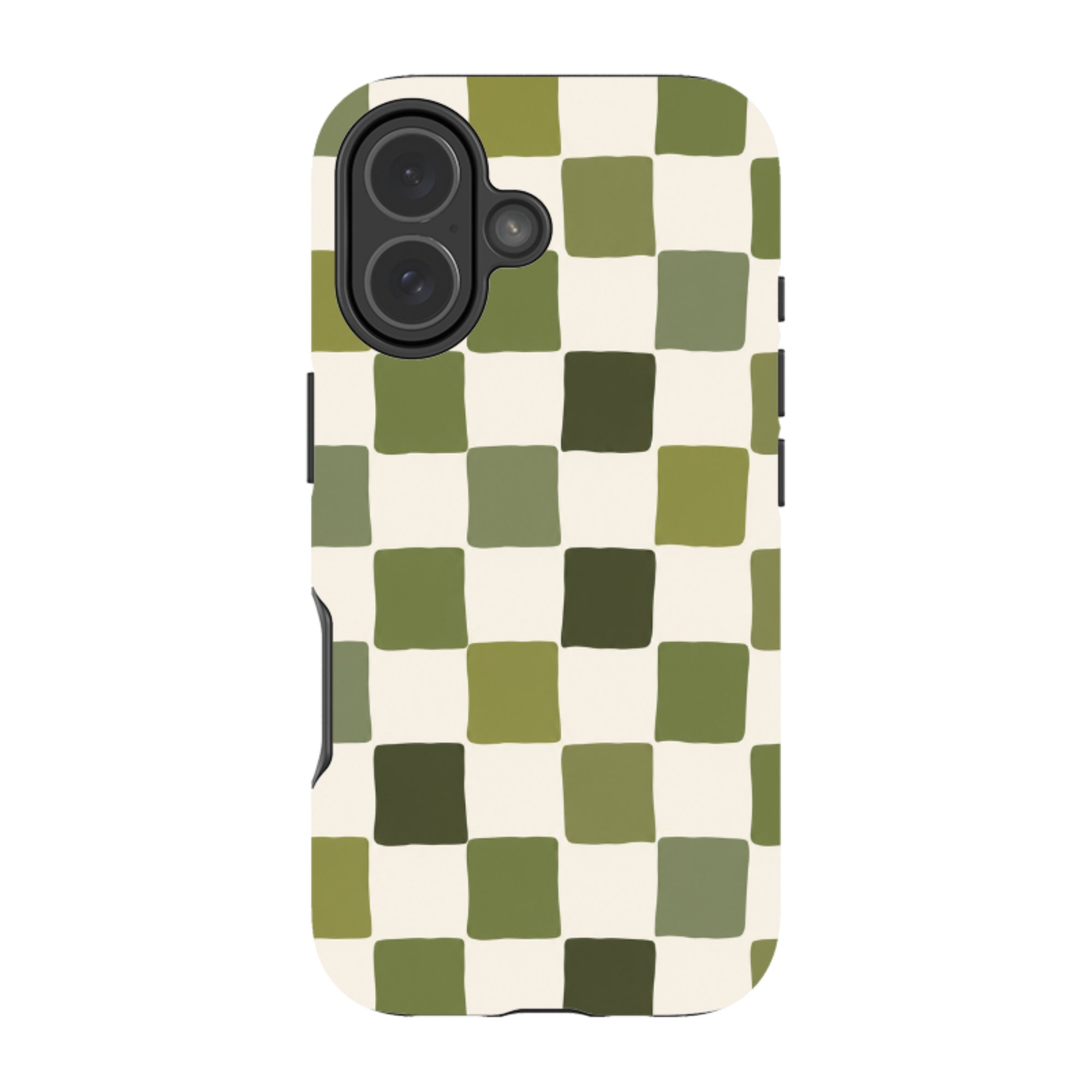 iPhone Tough Case - Green Checkerboard