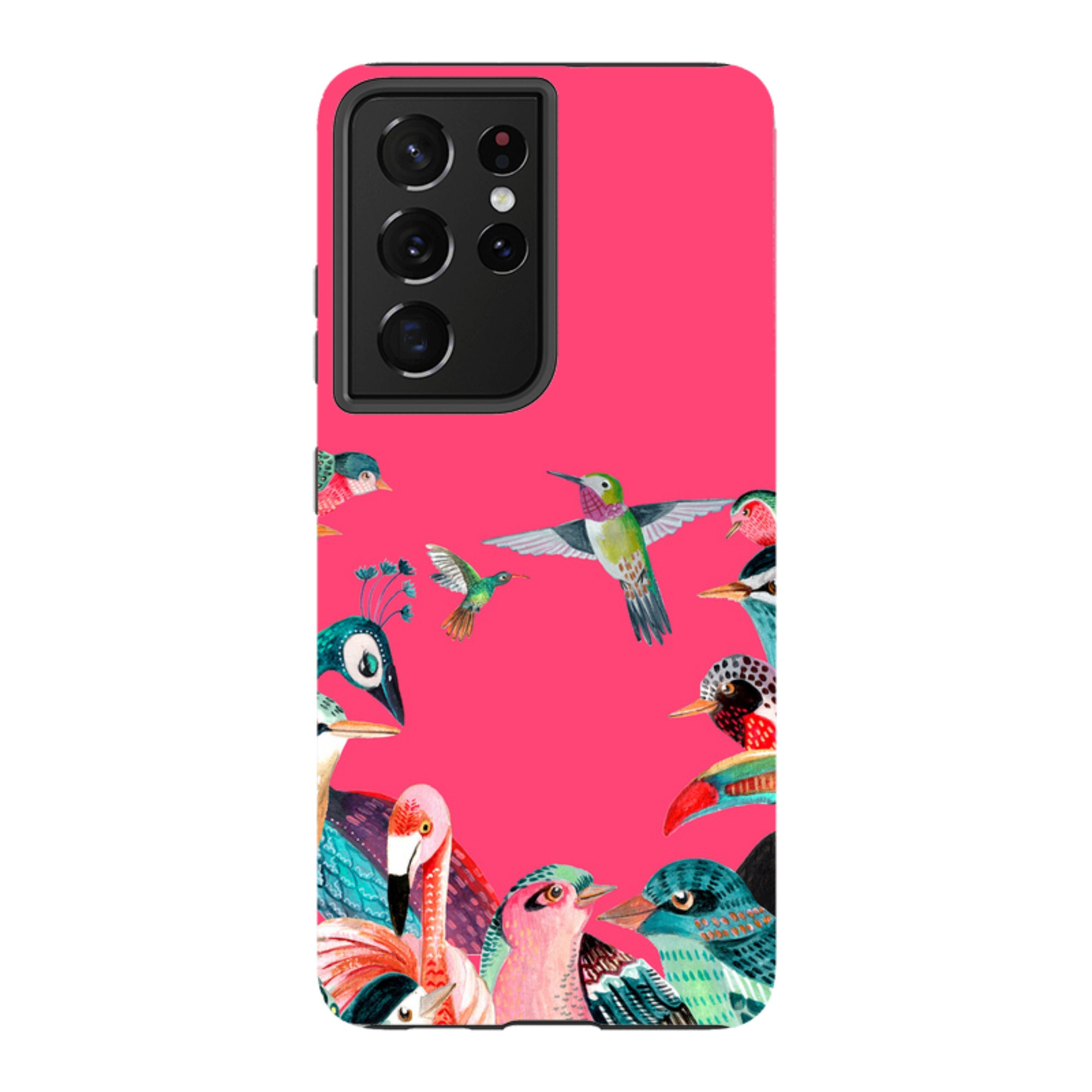 Samsung Tough Case - Pink Birds By Caroline Bonne Muller