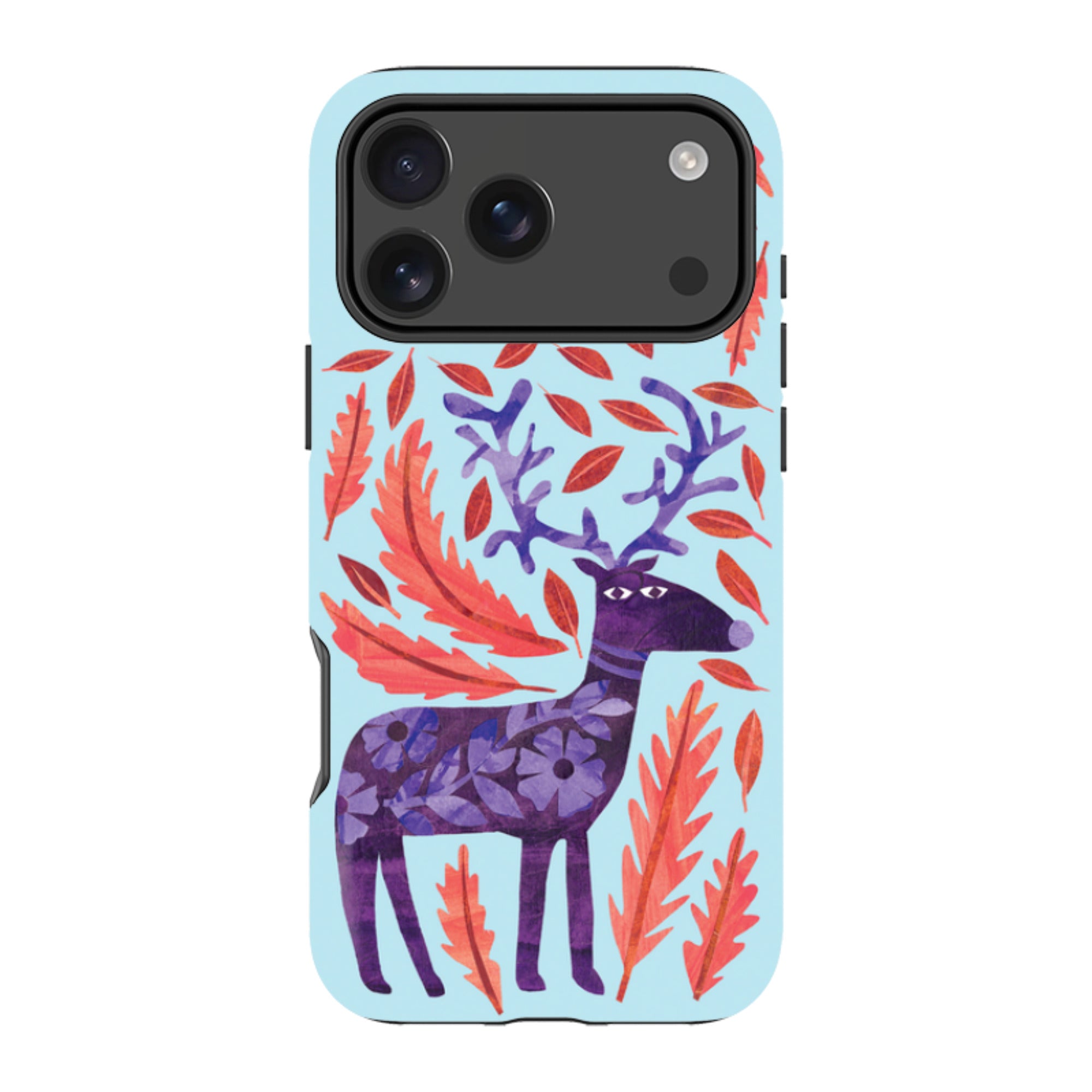iPhone Tough Case - Purple Reindeer By Tracey English