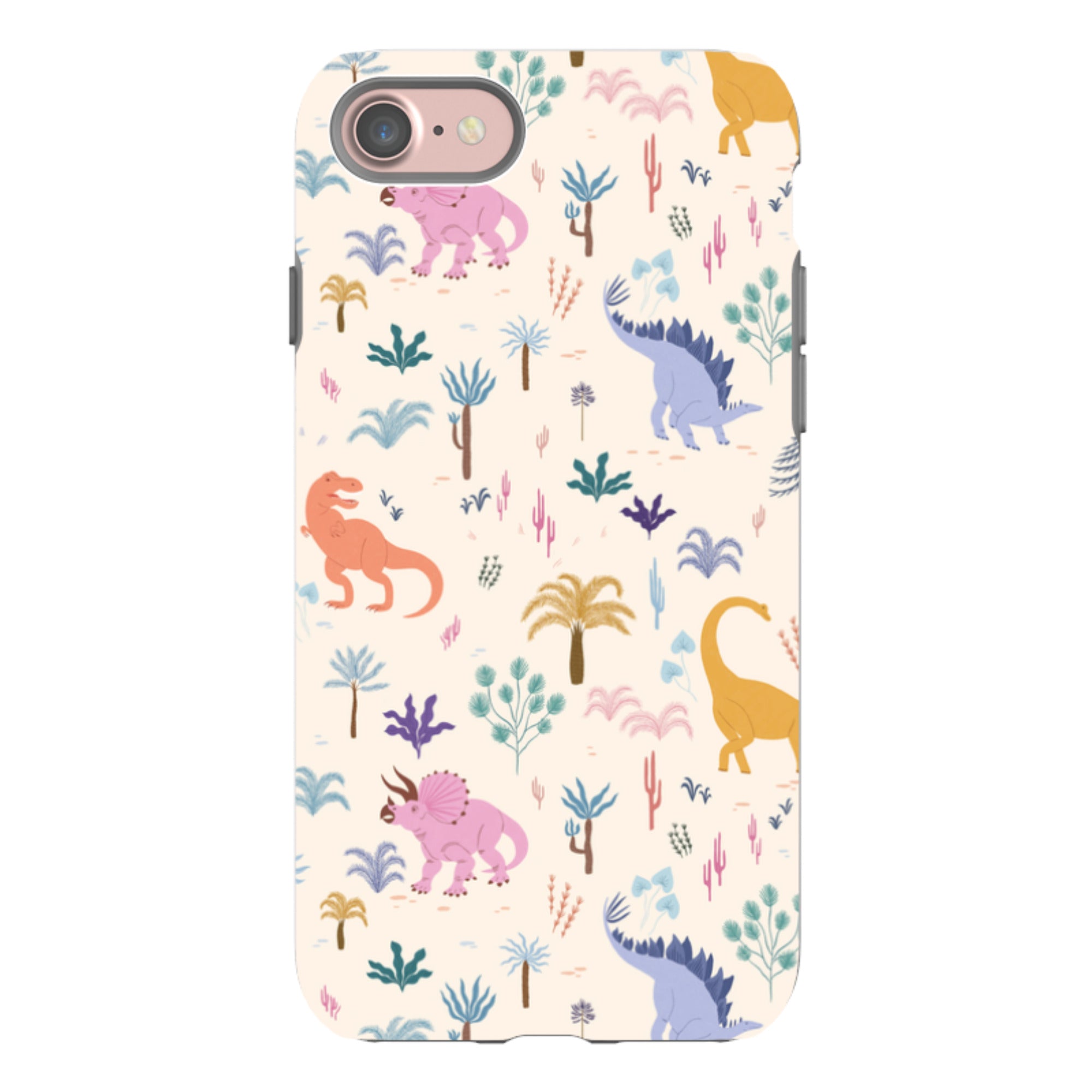 iPhone Tough Case - Dinosaur Pattern Light By Meghann Rader