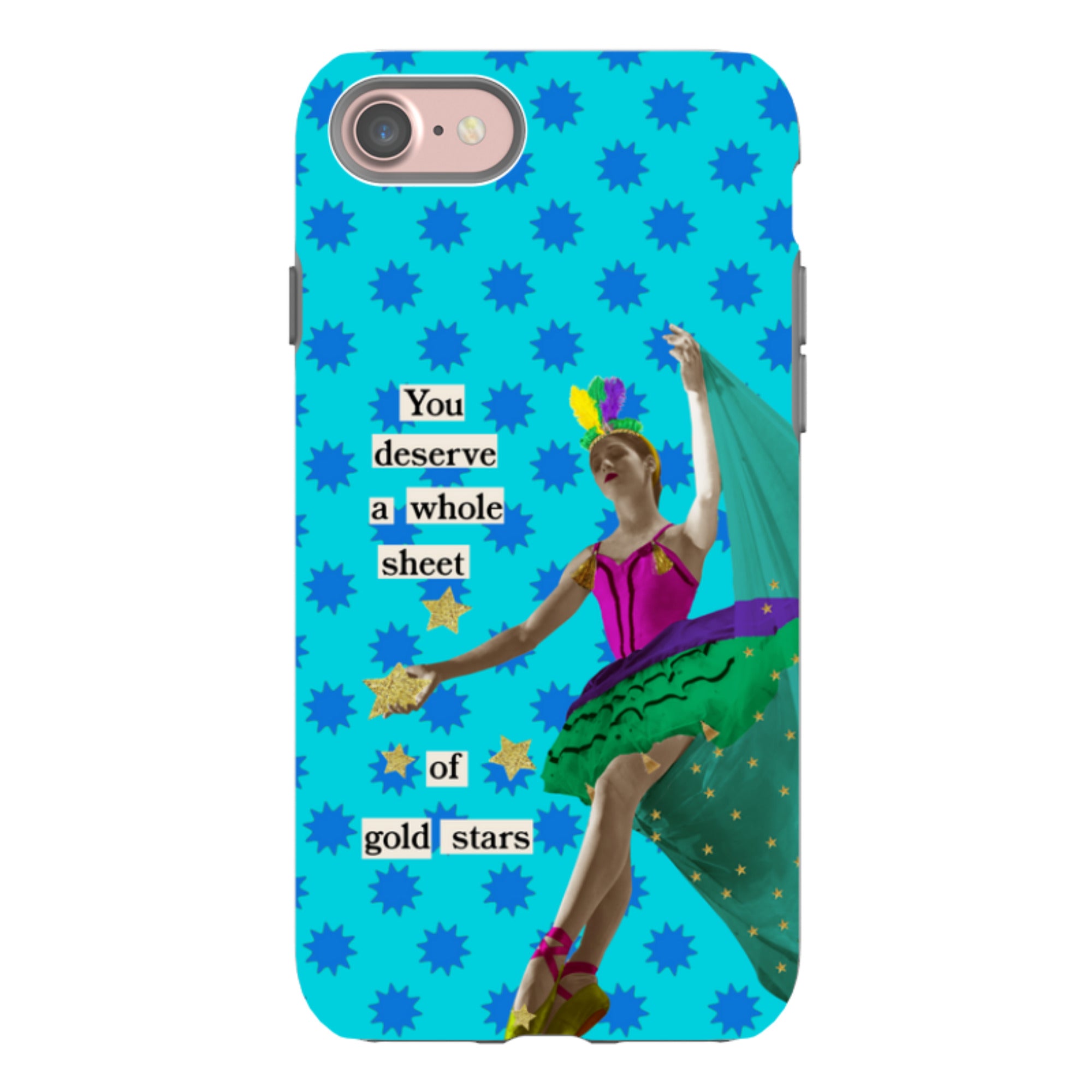 iPhone Tough Case - Gold Stars By Clare Jordan