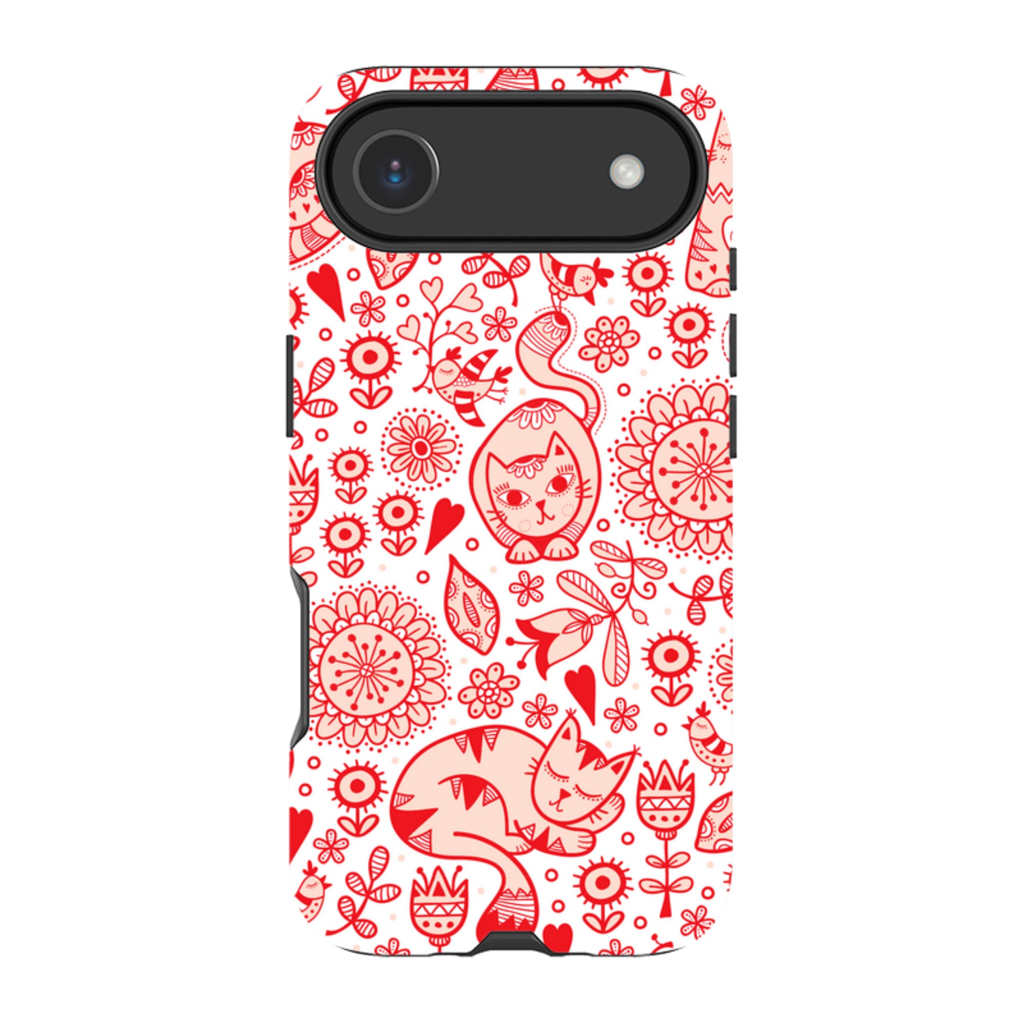 iPhone Tough Case - Red Cats By Suzy Taylor