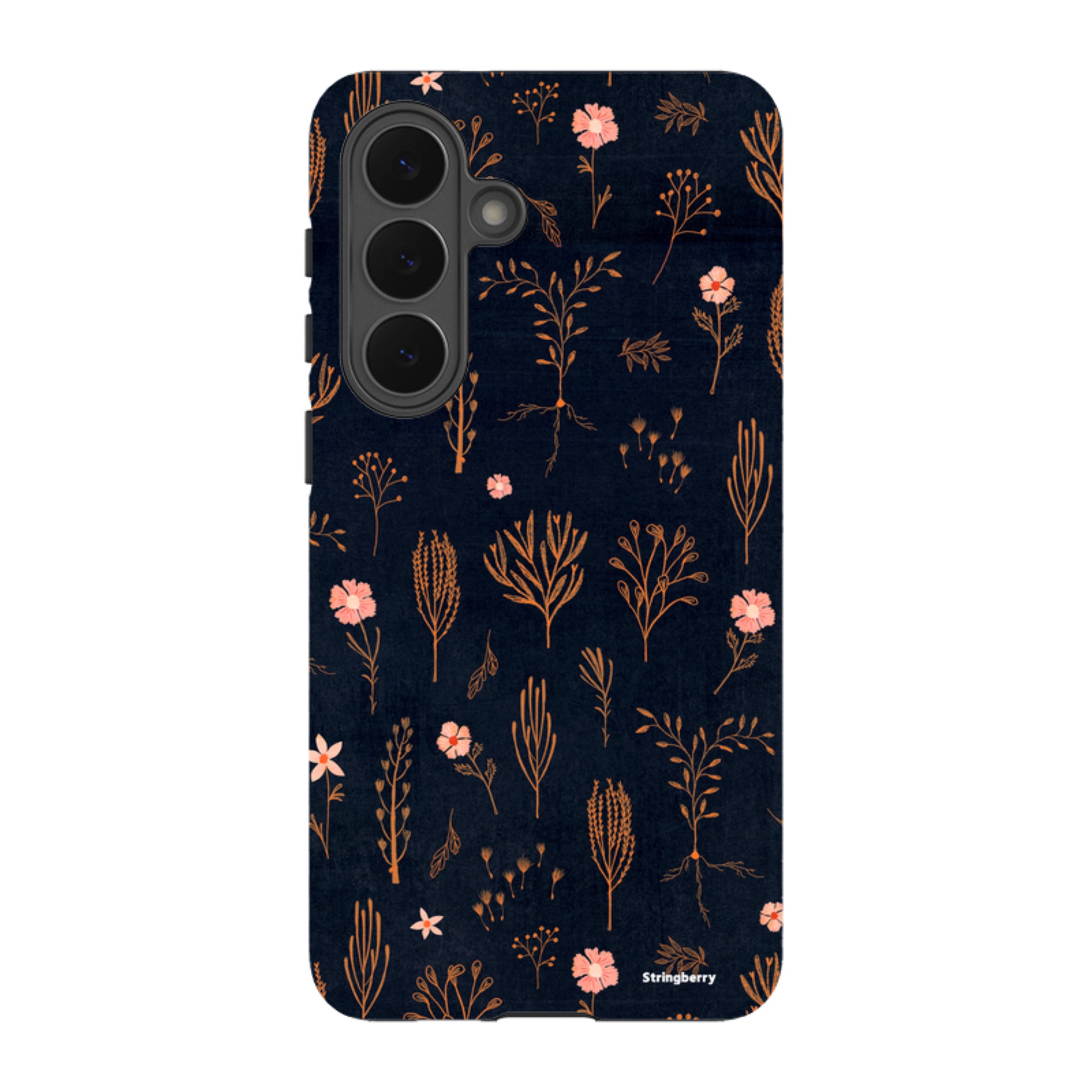 Samsung Tough Case - Floral Light Orange And Pink By Katherine Quinn