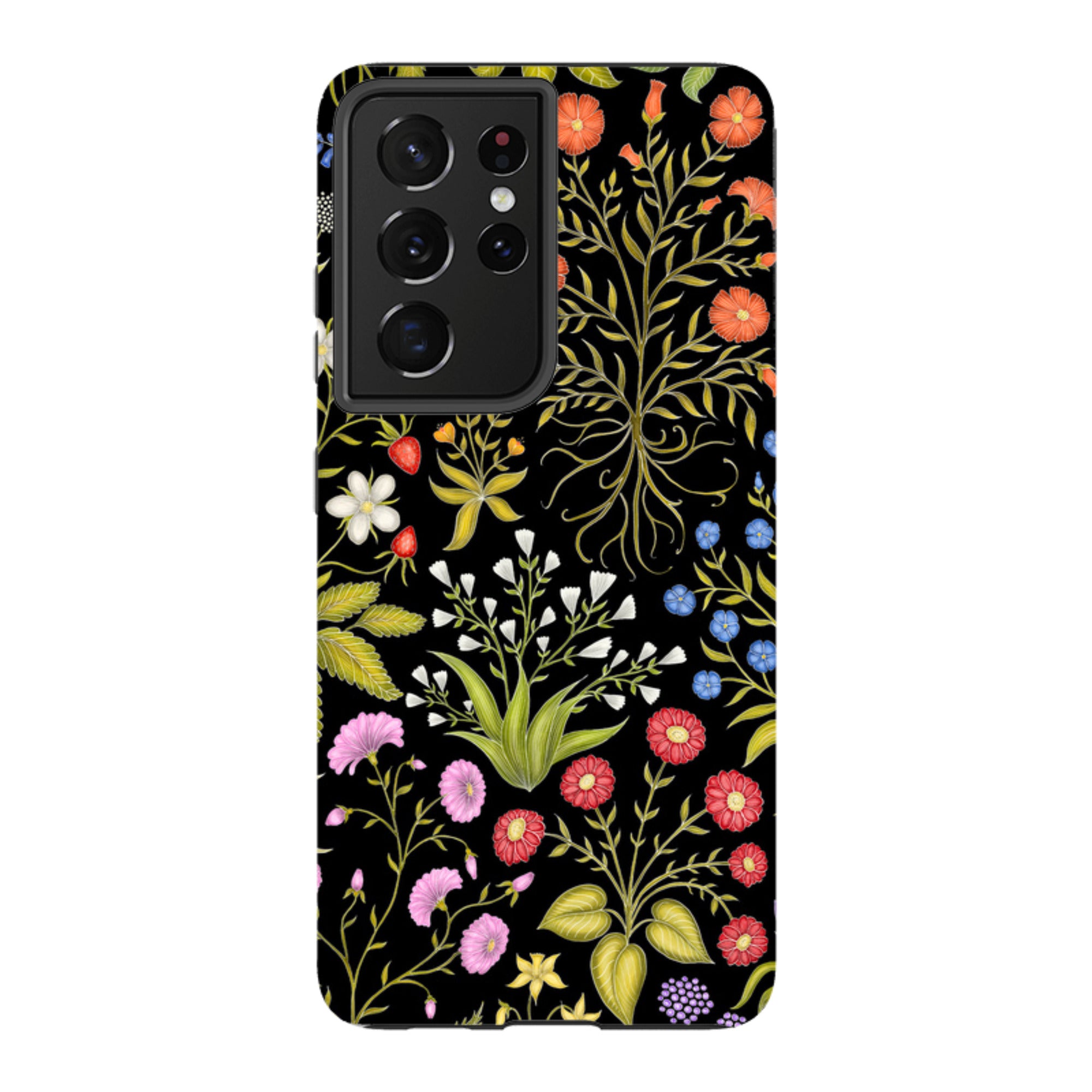 Samsung Tough Case - Fleurs Black By Catherine Rowe
