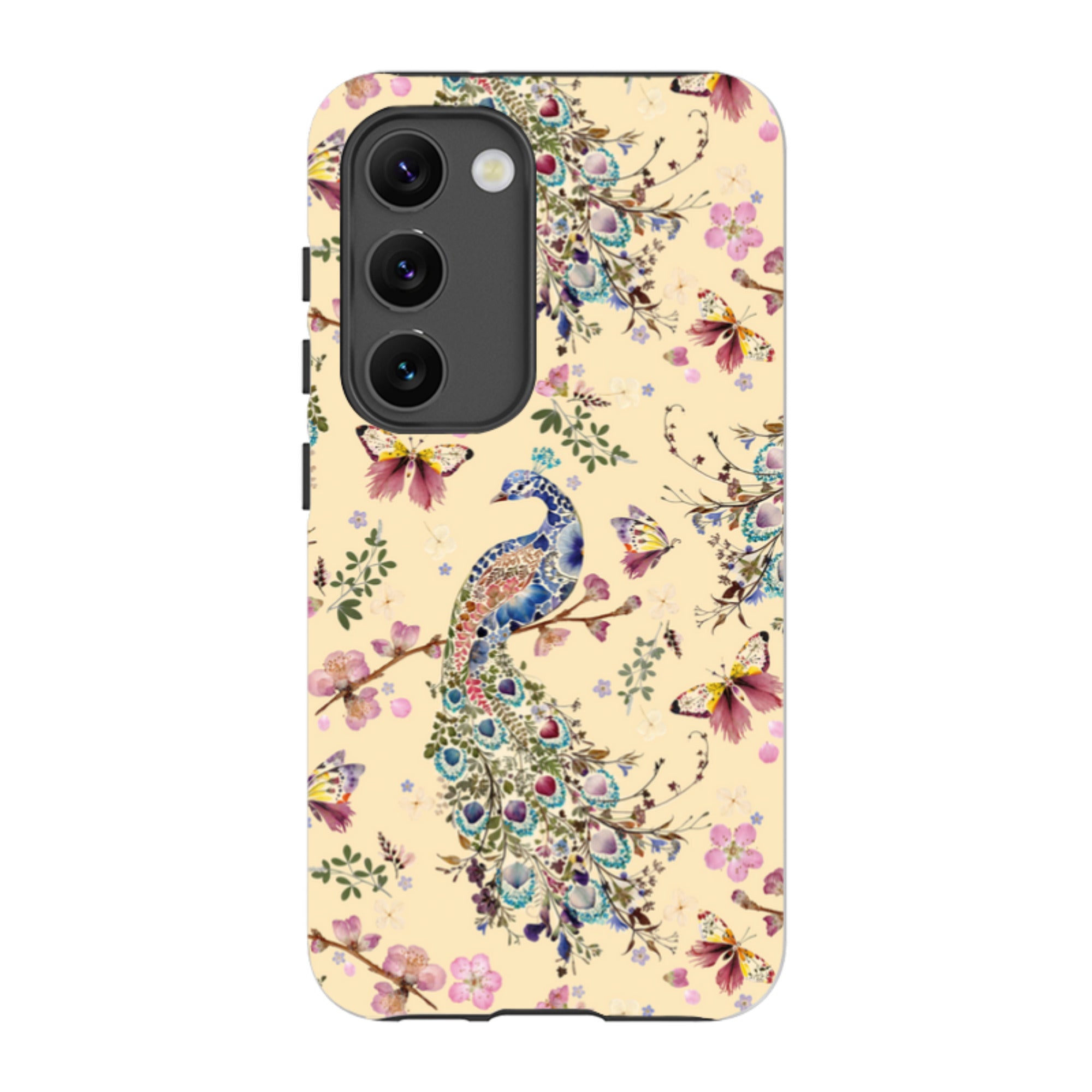 Samsung Tough Case - Peacock and Cherry Blossoms Lilly By Helen Ahpornsiri